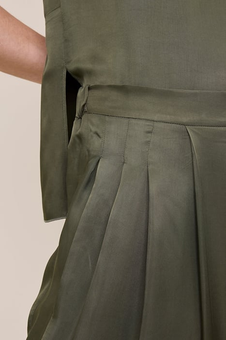 WRAP SATIN PANTS GRAPE LEAF 5