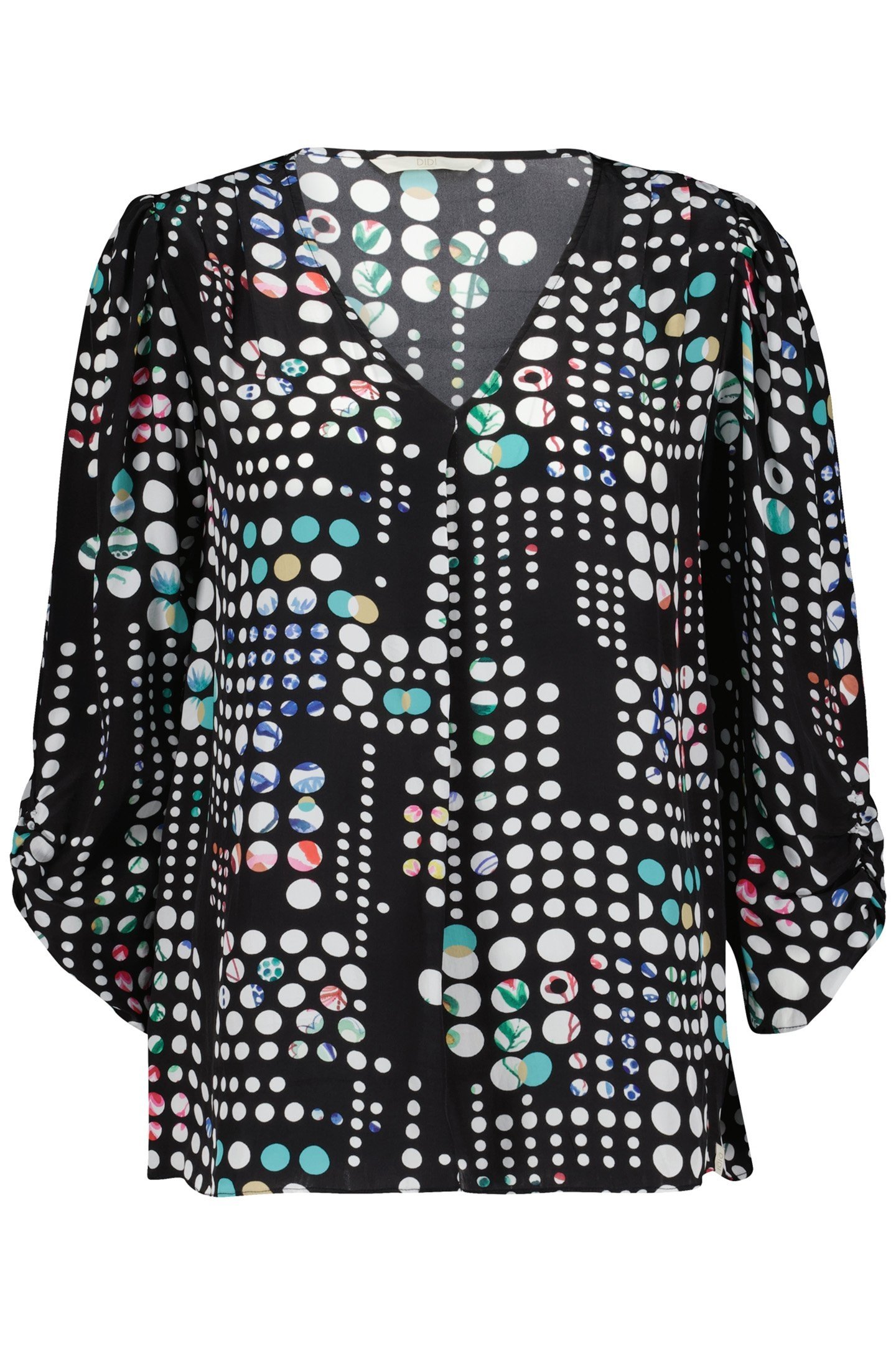 BLOUSE IDYLLIC BLACK WITH SECRET DOT PRINT 4