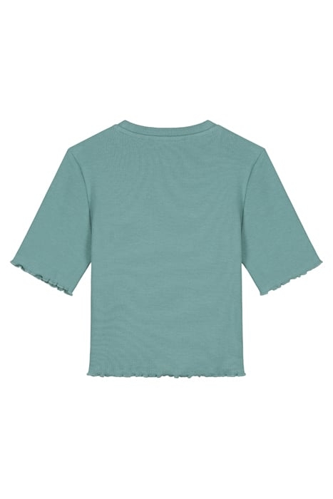 LETTUCE RIB T-SHIRT DEEP OCEAN GREEN 2