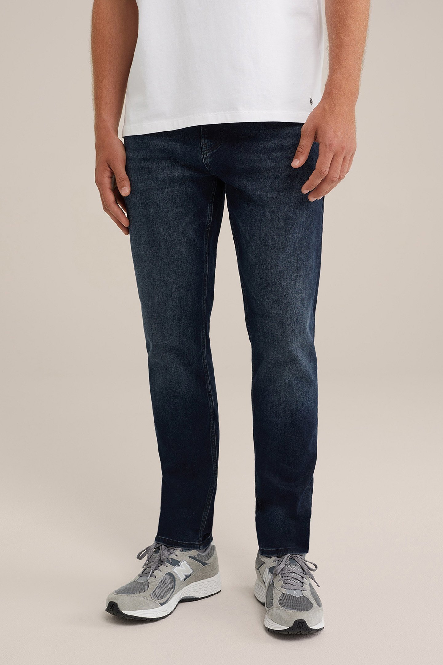 5-POCKET MID WAIST DARK BLUE 1