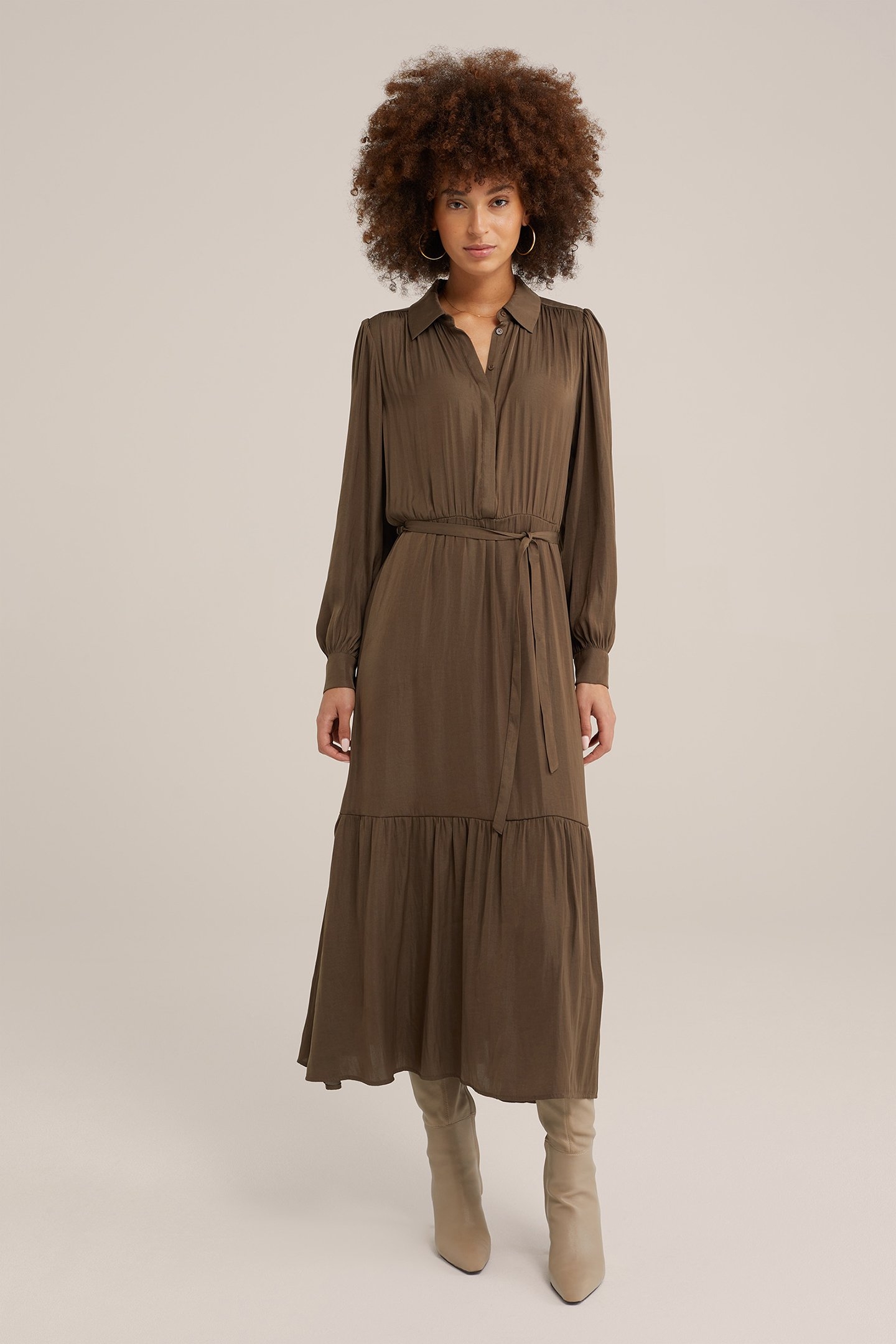 DRESS MAXI LENGTH ARMY GREEN 1