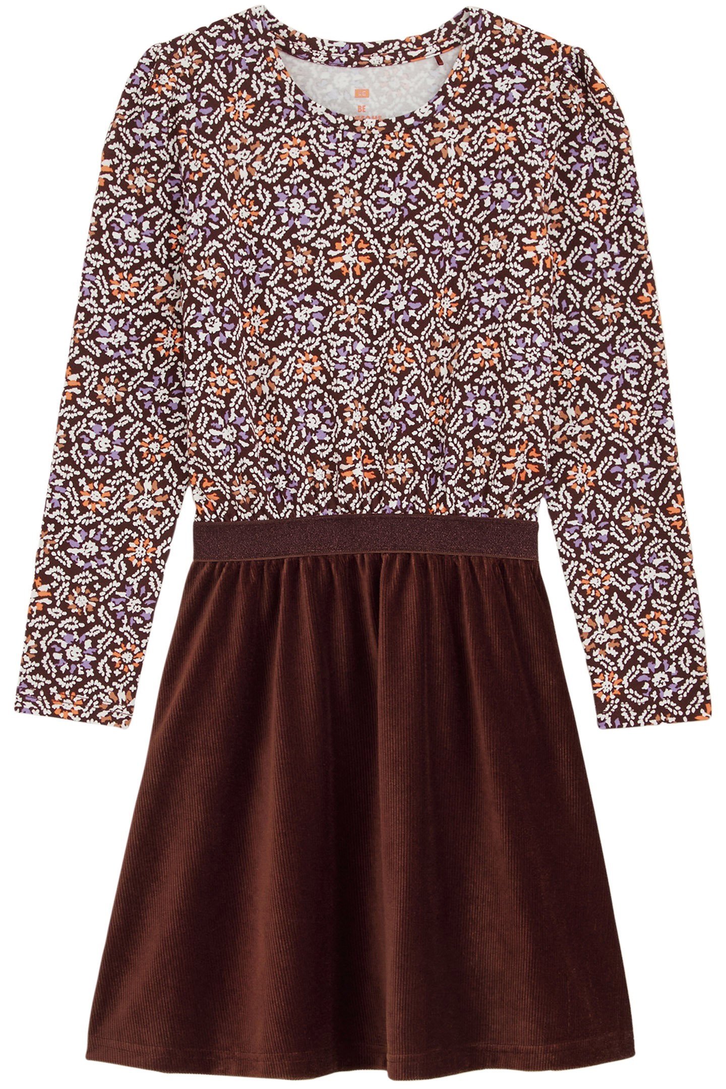 DRESS MID LENGTH BROWN 3