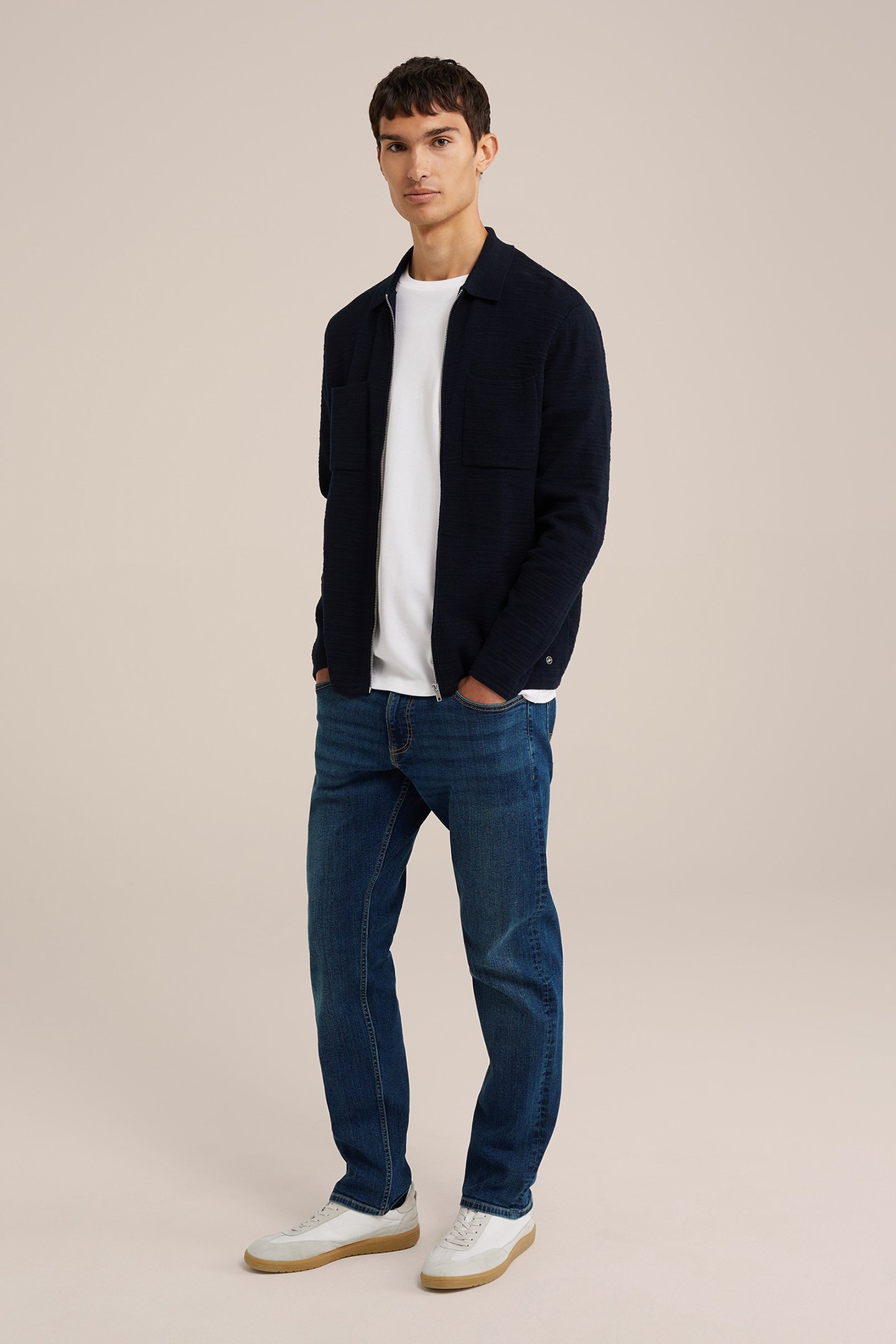 CARDIGAN WITH ZIPPER DARK BLUE 3