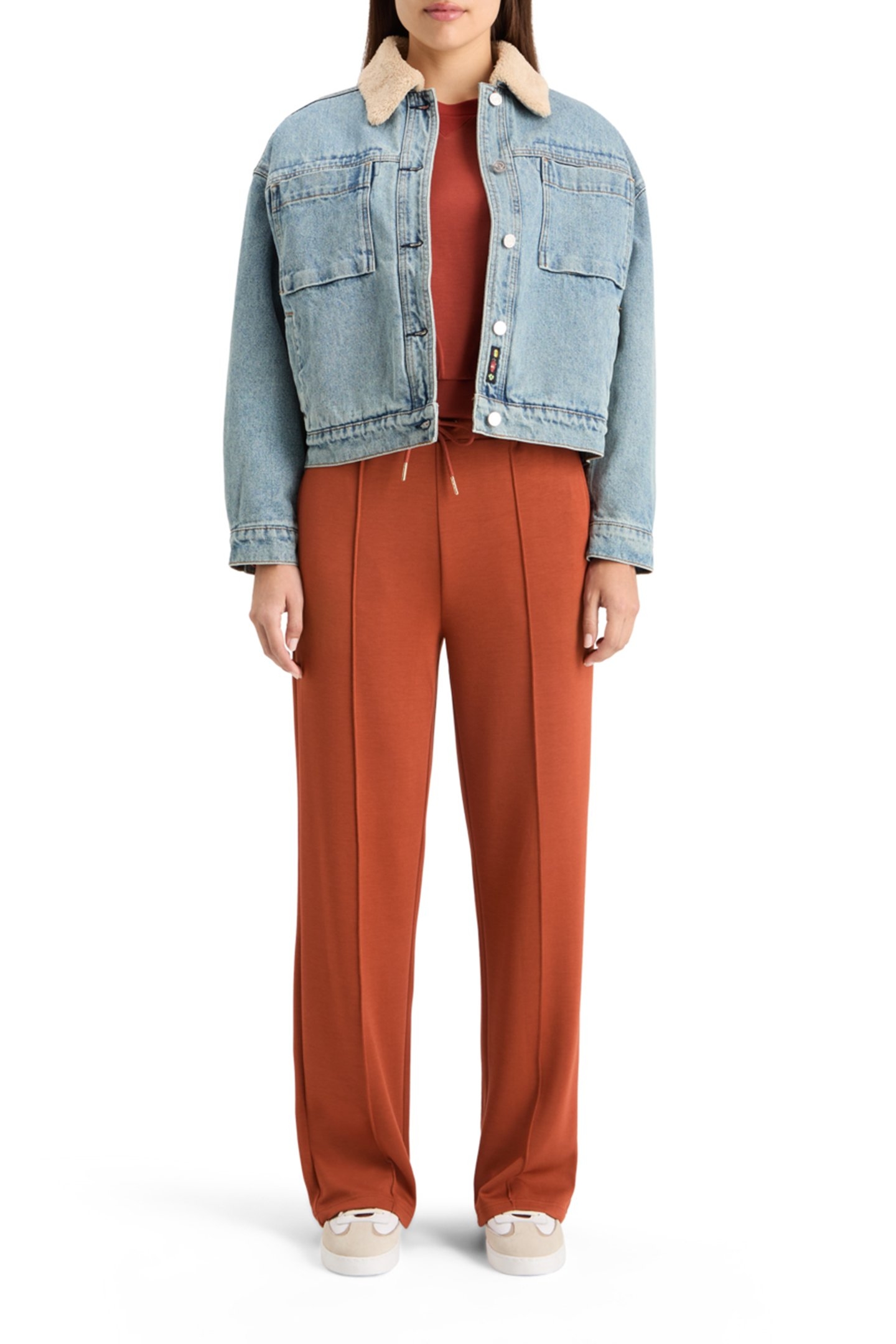 MODAL PIN-TUCK SWEATPANTS RUST 6