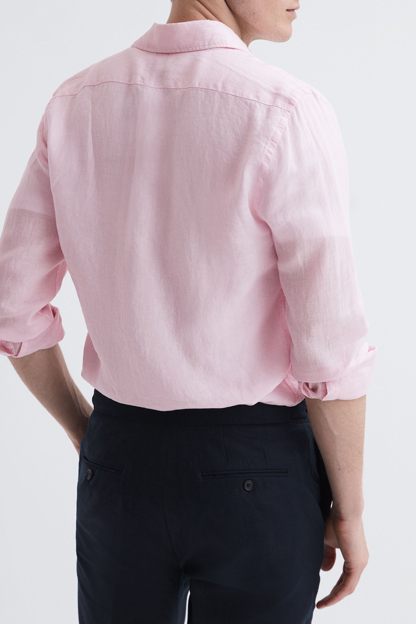 RUBAN-LS LINEN SHIRT SOFT PINK 4