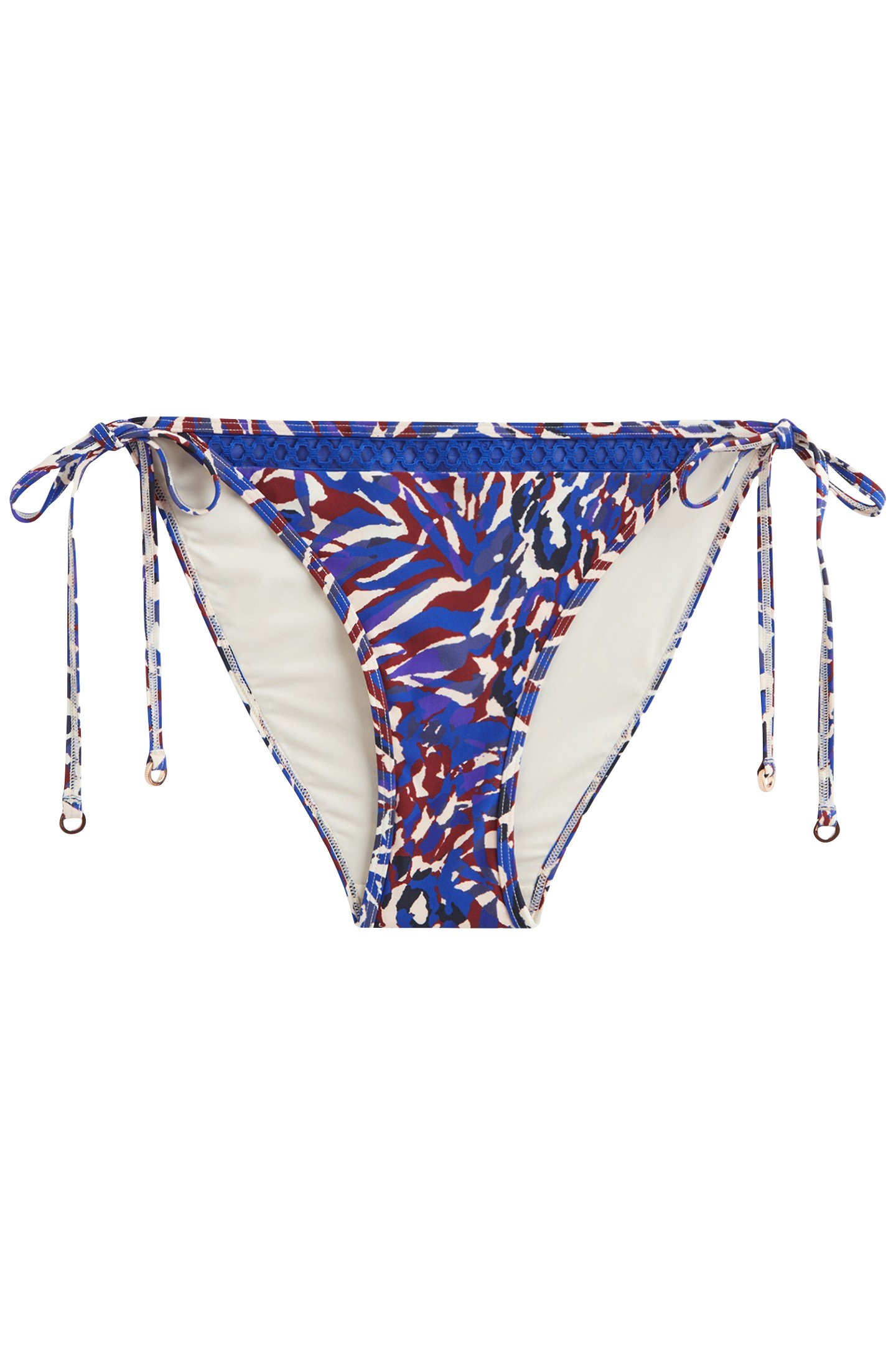 ANIMAL PRINT LADDER TRIM BIKINI BOTTOM PURPLE PRINT 4