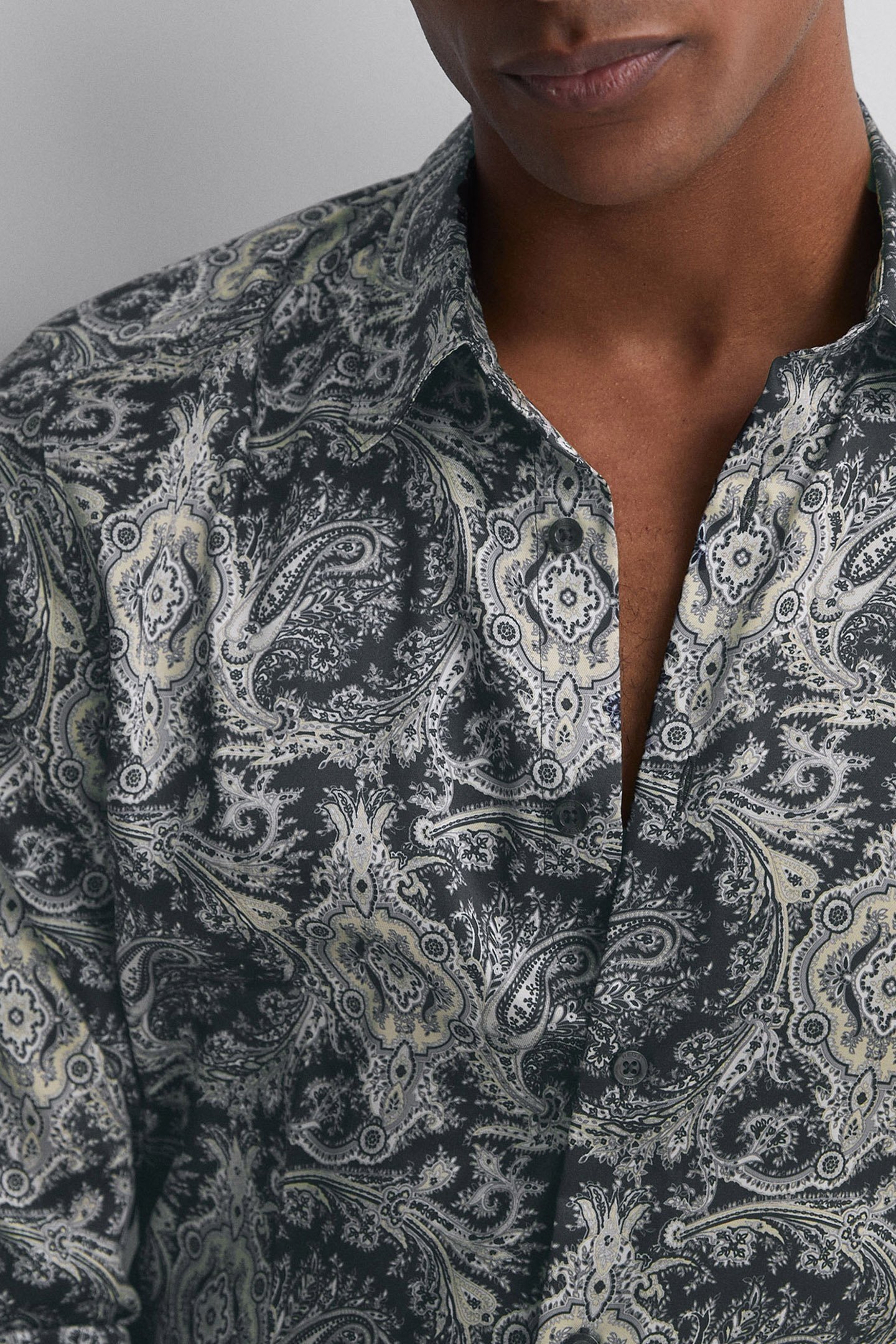 LS PAISLEY PRINT SHIRT BLACK MULTI 4