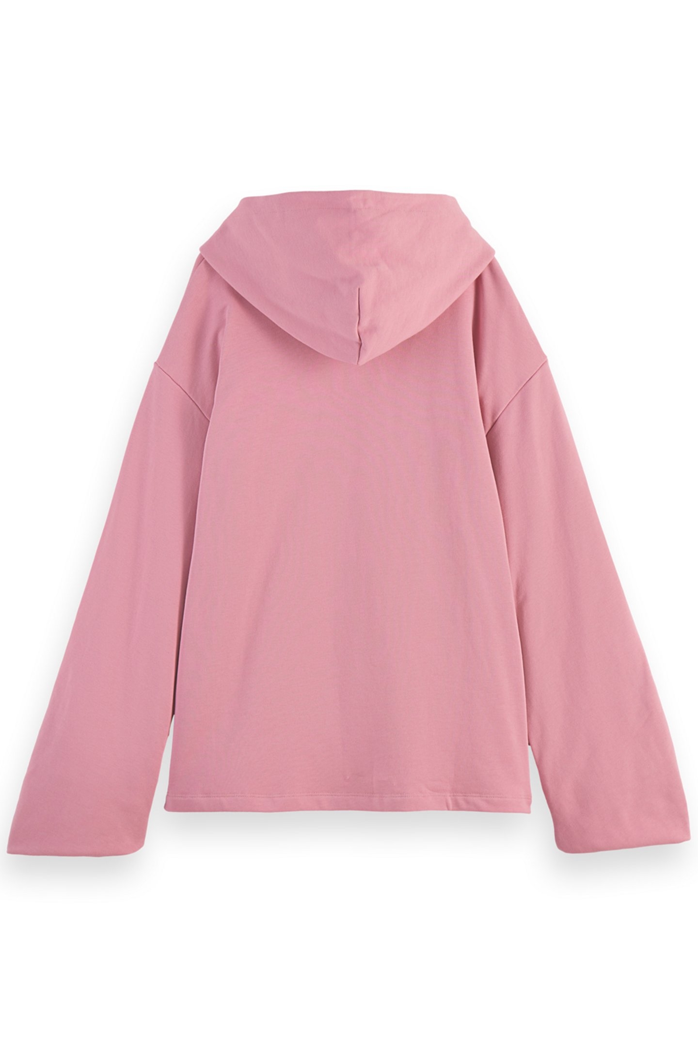 GATHERED SLEEVE OVERSIZED FIT HOODIE CADILLAC PINK 2