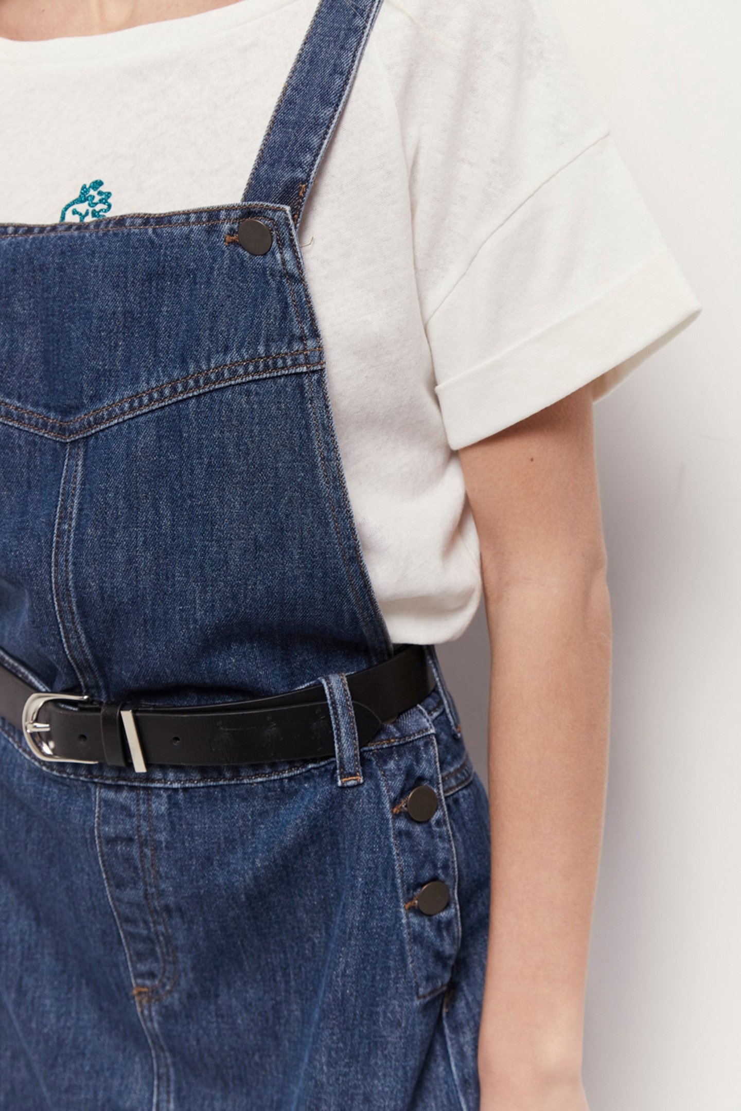 RANDY - BLUE DENIM DUNGAREE DRESS MEDIUM BLUE 5