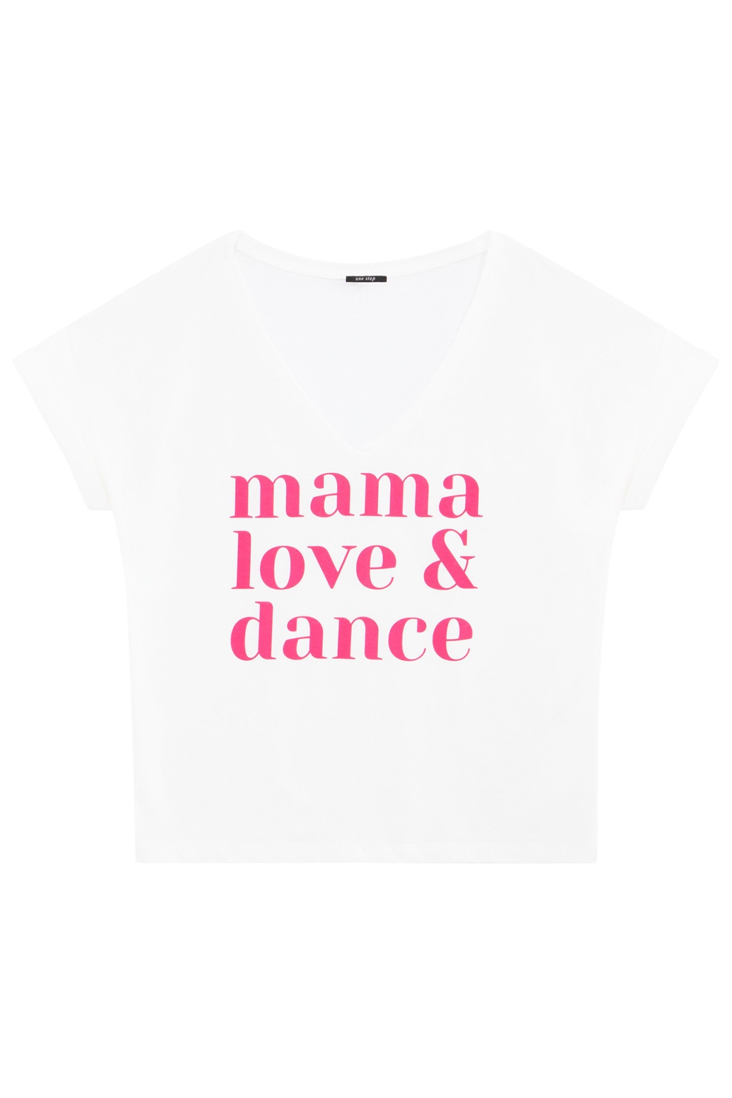 MUM - T-SHIRT BLANC COTON BIO MESSAGE FUCHSIA WHITE 1