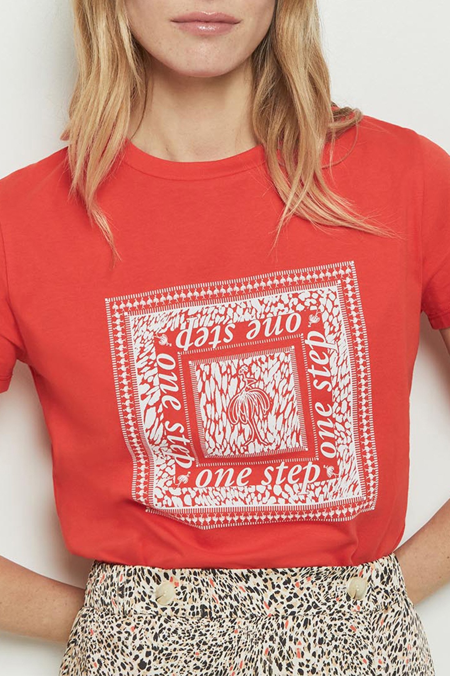 MASTER _ ORANGE ORGANIC COTTON T_SHIRT WITH DANCERS AND LEOP 3