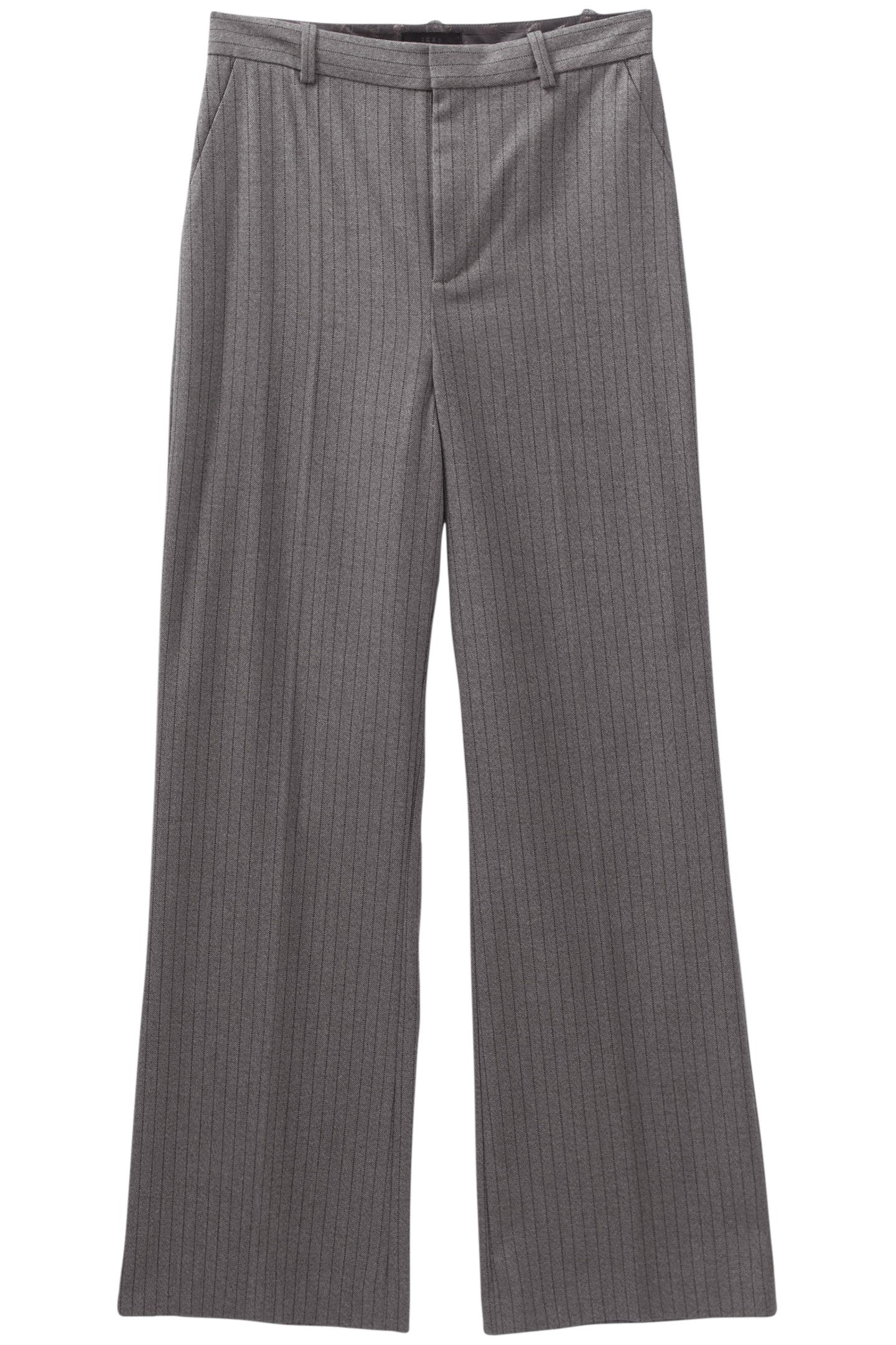 GREY PINSTRIPE FLARED SUIT TROUSERS 4