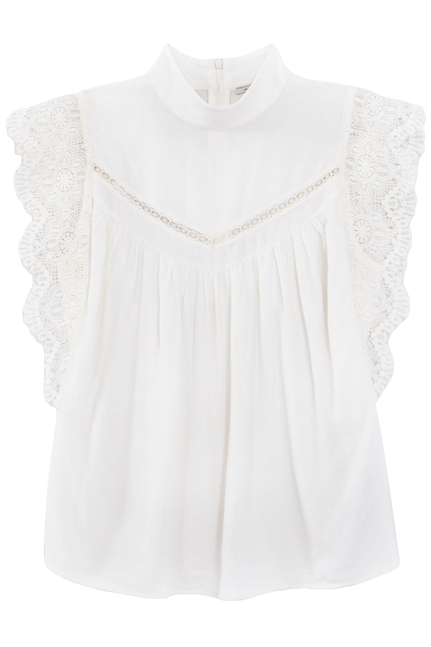 LIMESTONE LENZING™ ECOVERO™ TOP WITH GUIPURE LACE 4