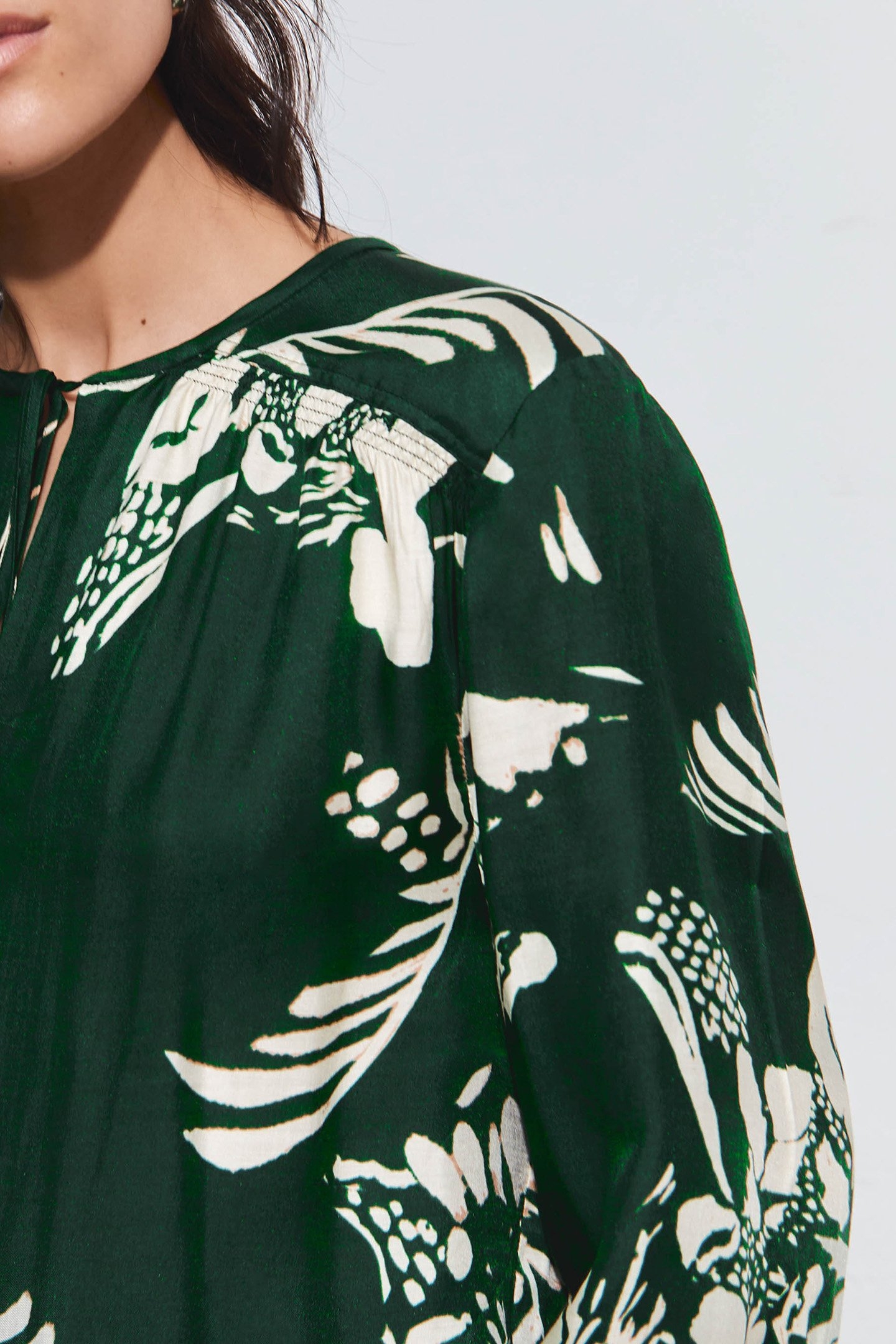 PURE EDITION – GREEN JUNGLE VIBE PRINT BLOUSE 6