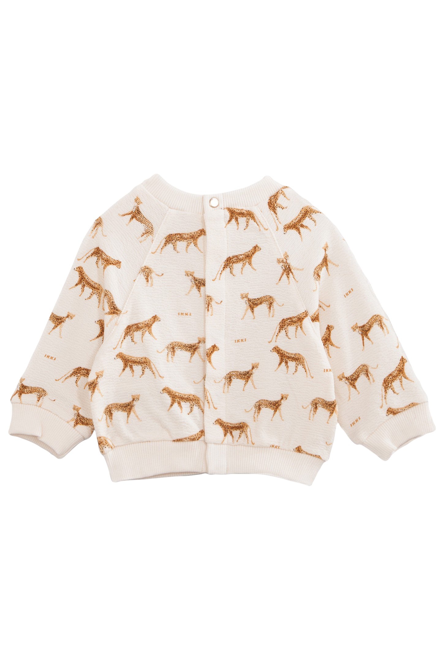 BABY GIRLS’ ECRU ORGANIC COTTON SWEATSHIRT, PANTHER PRINT 2