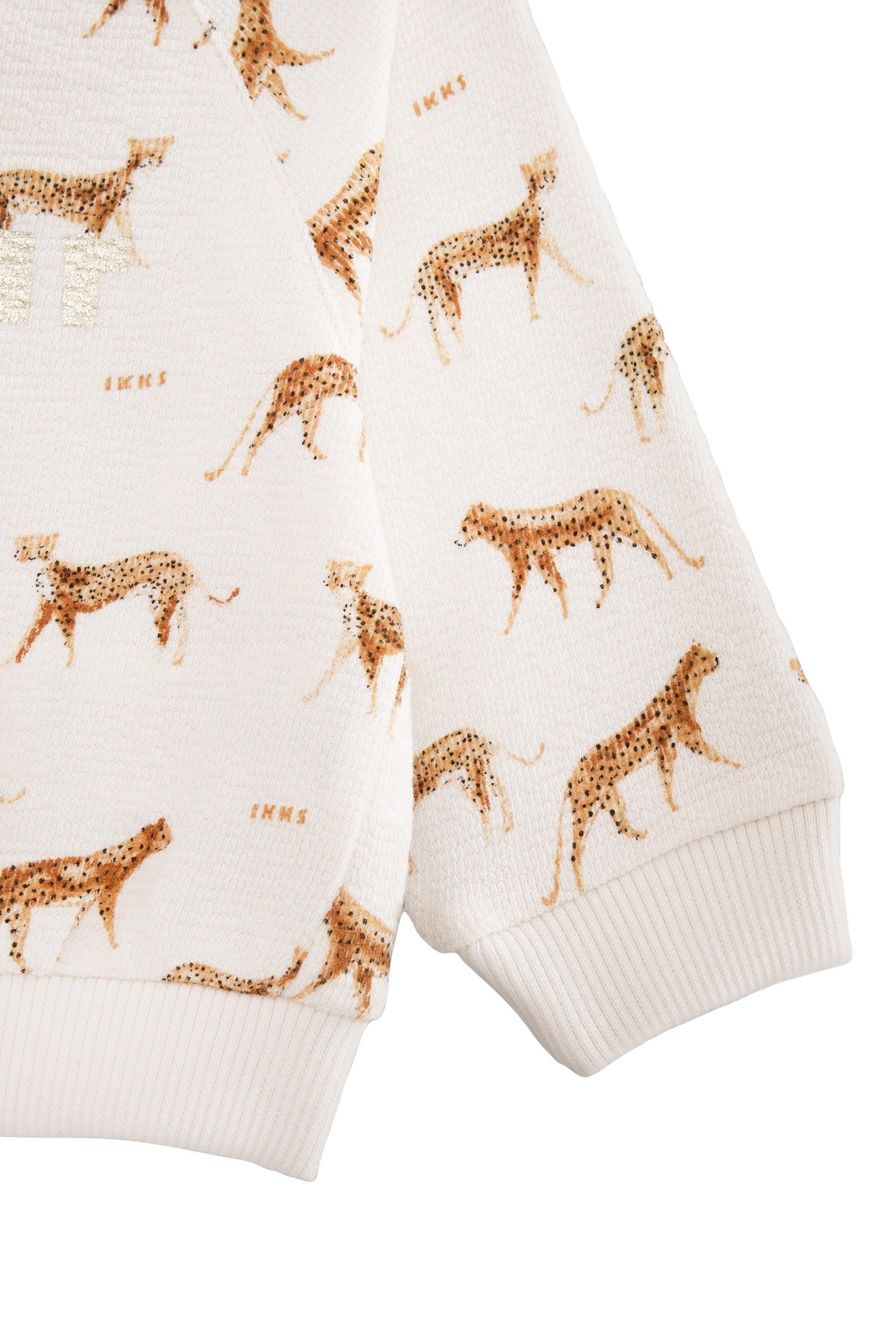 BABY GIRLS’ ECRU ORGANIC COTTON SWEATSHIRT, PANTHER PRINT 5