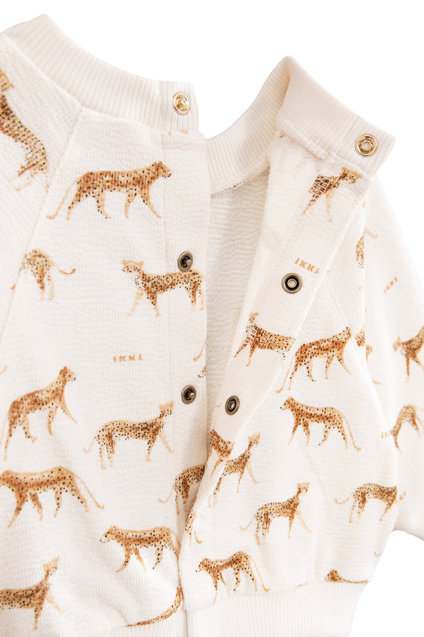 BABY GIRLS’ ECRU ORGANIC COTTON SWEATSHIRT, PANTHER PRINT 3