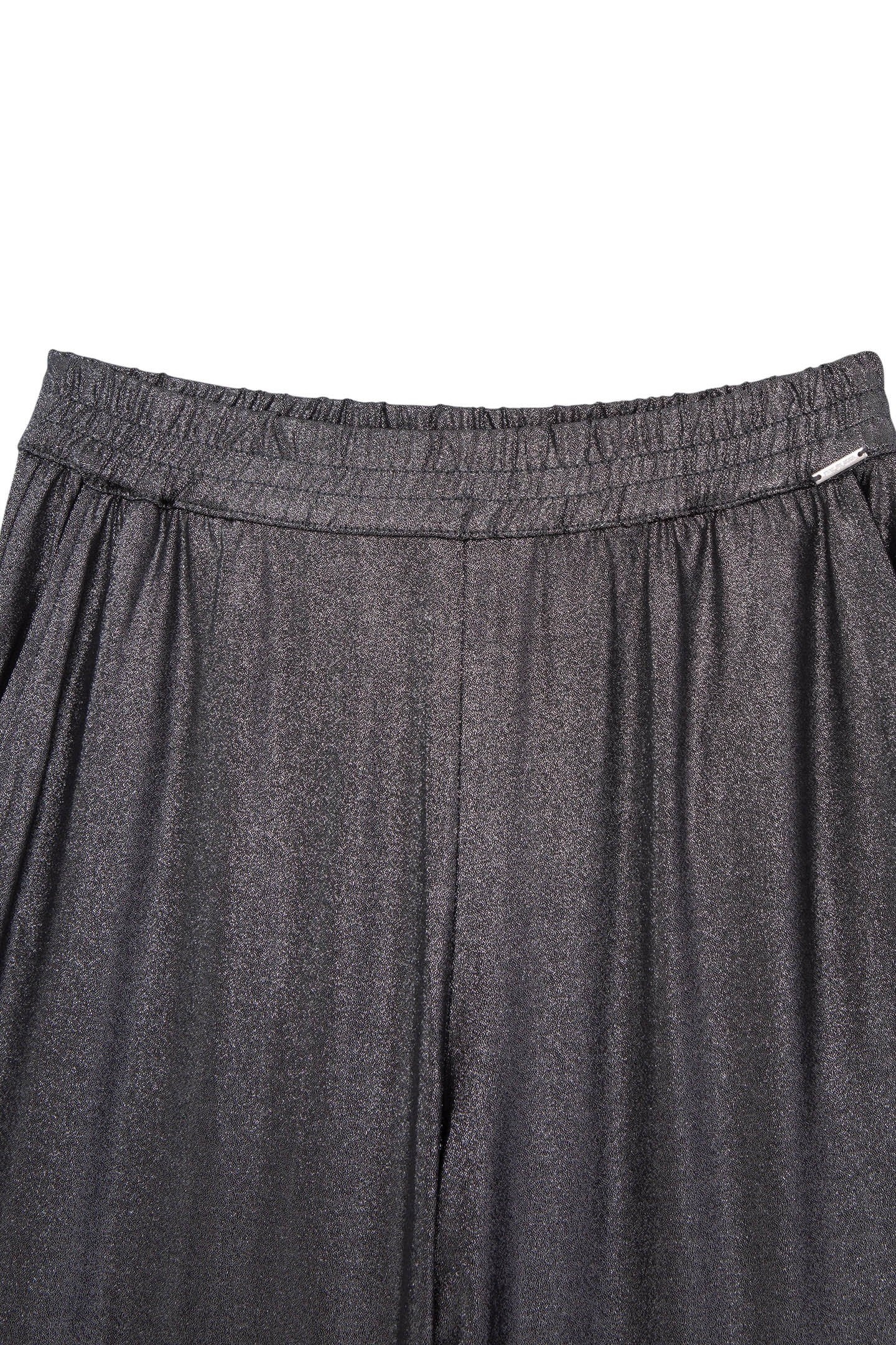 GIRLS' SILVER LAMÉ TROUSERS WITH SMOCKED WAIST 3