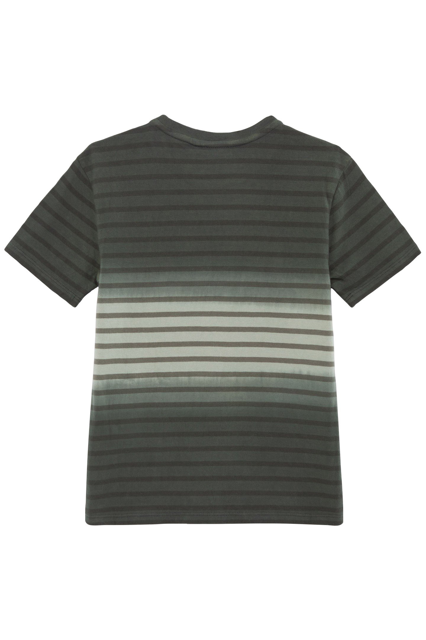 BOYS’ KHAKI T-SHIRT WITH STRIPES ON A DEEP-DYE EFFECT 2