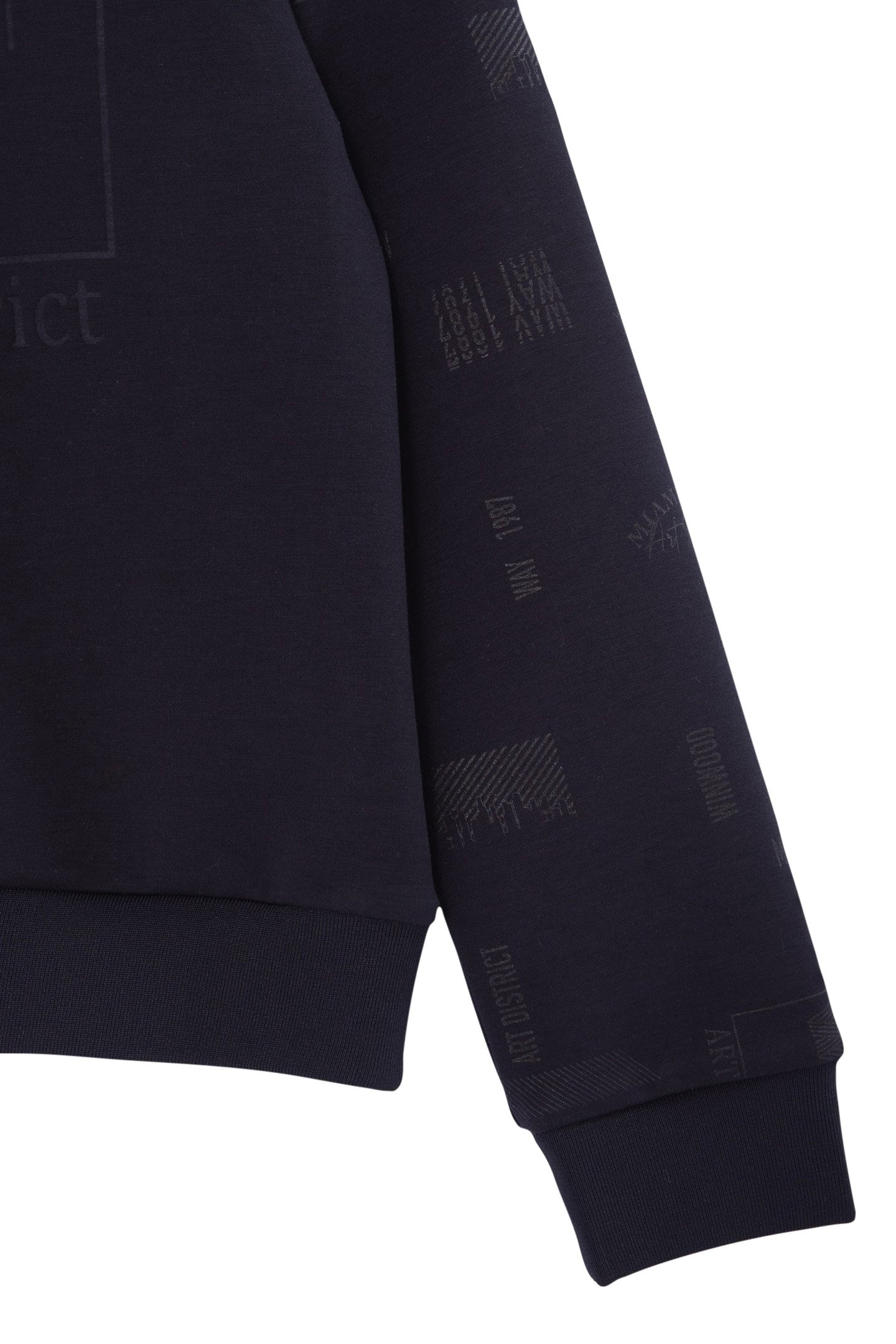 BOY’S NAVY PRINT HOODIE WITH TONE-ON-TONE ARTY PRINT 5