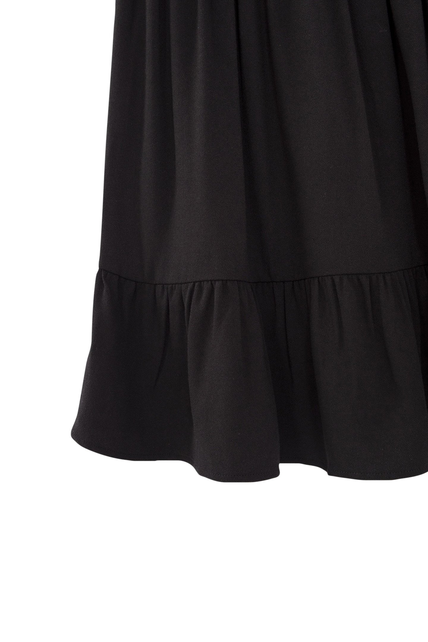 GIRLS’ BLACK DRESS WITH WIDE RUFFLED SLEEVES 6