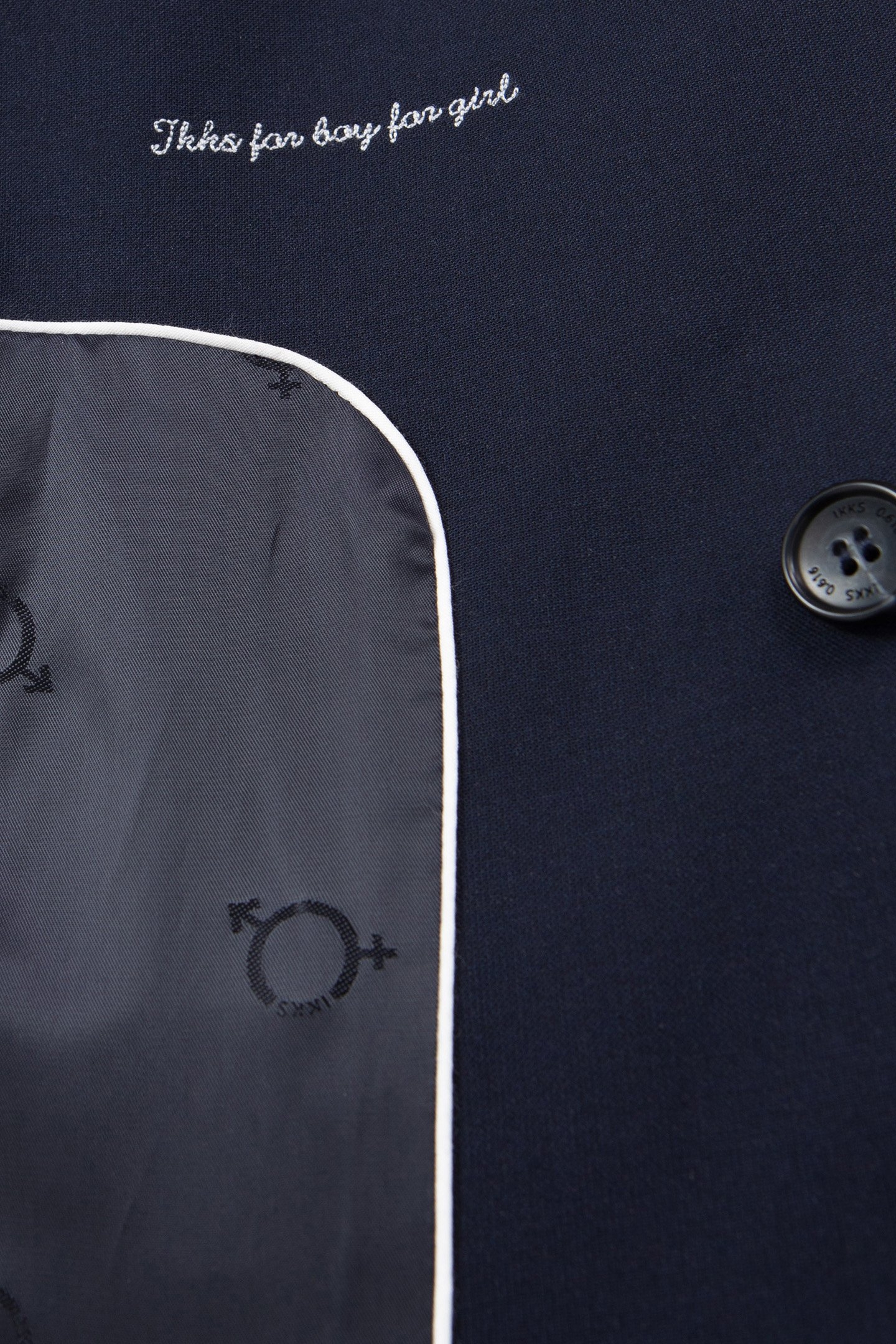 UNISEX NAVY DOUBLE-BREASTED GENDER FREE BLAZER 6