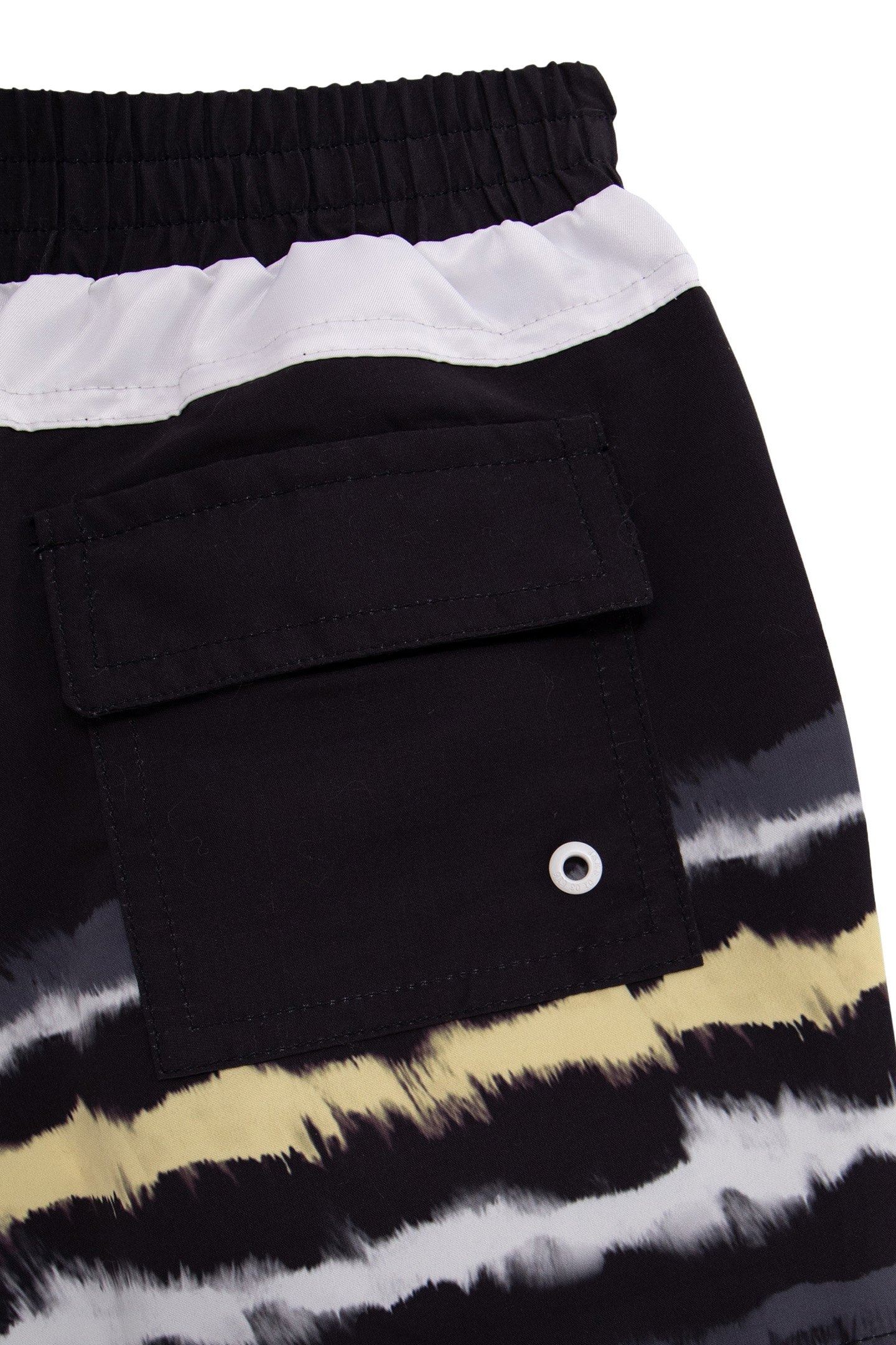 BOY'S BLACK PRINT SWIM SHORTS 4