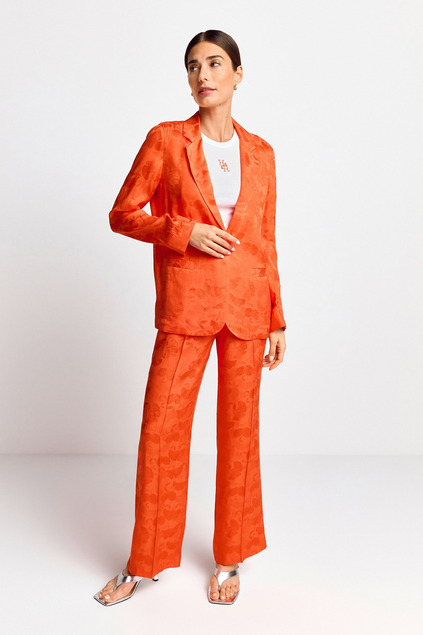 JACQUARD BLAZER CHERRY TOMATO 2