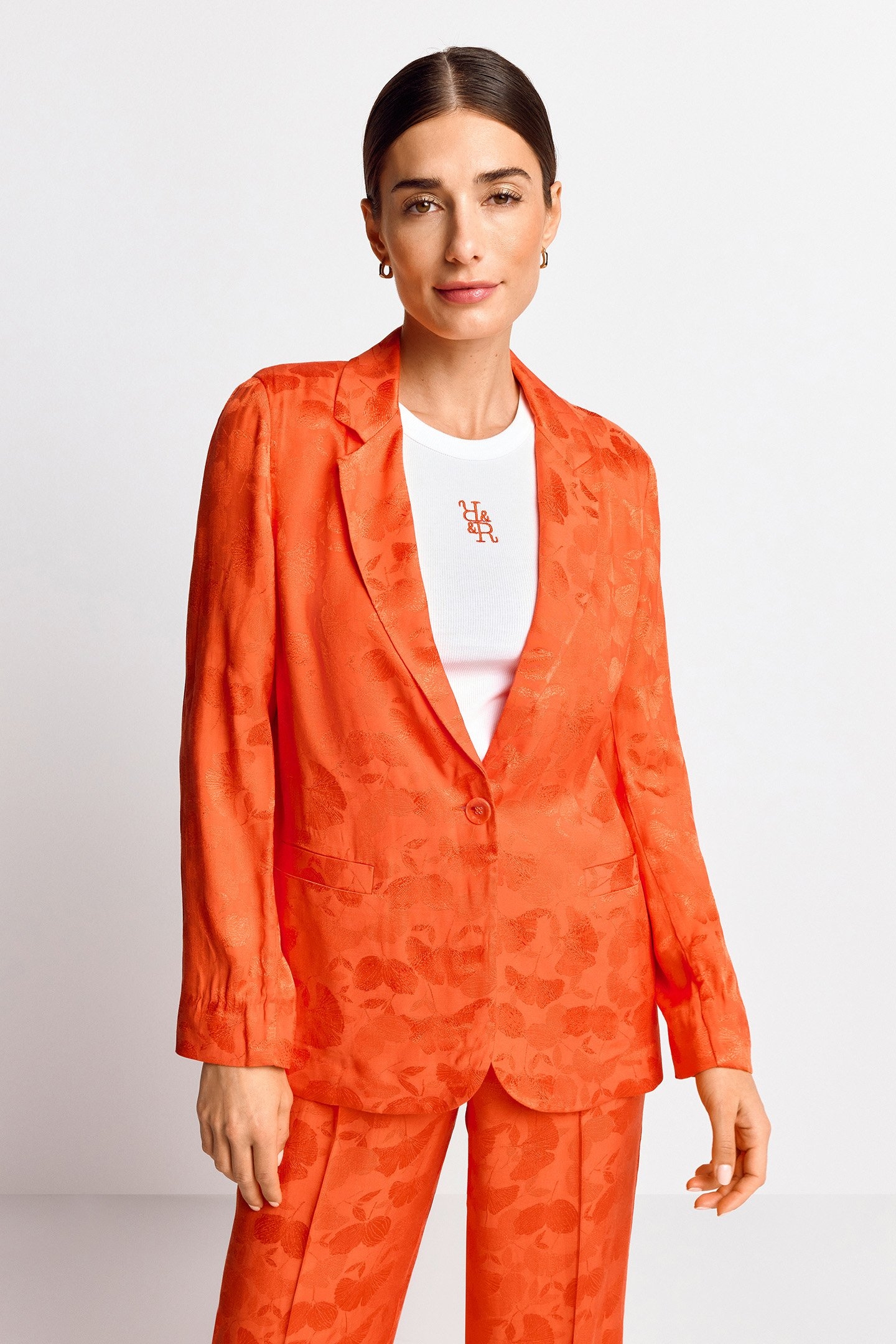 JACQUARD BLAZER CHERRY TOMATO 1