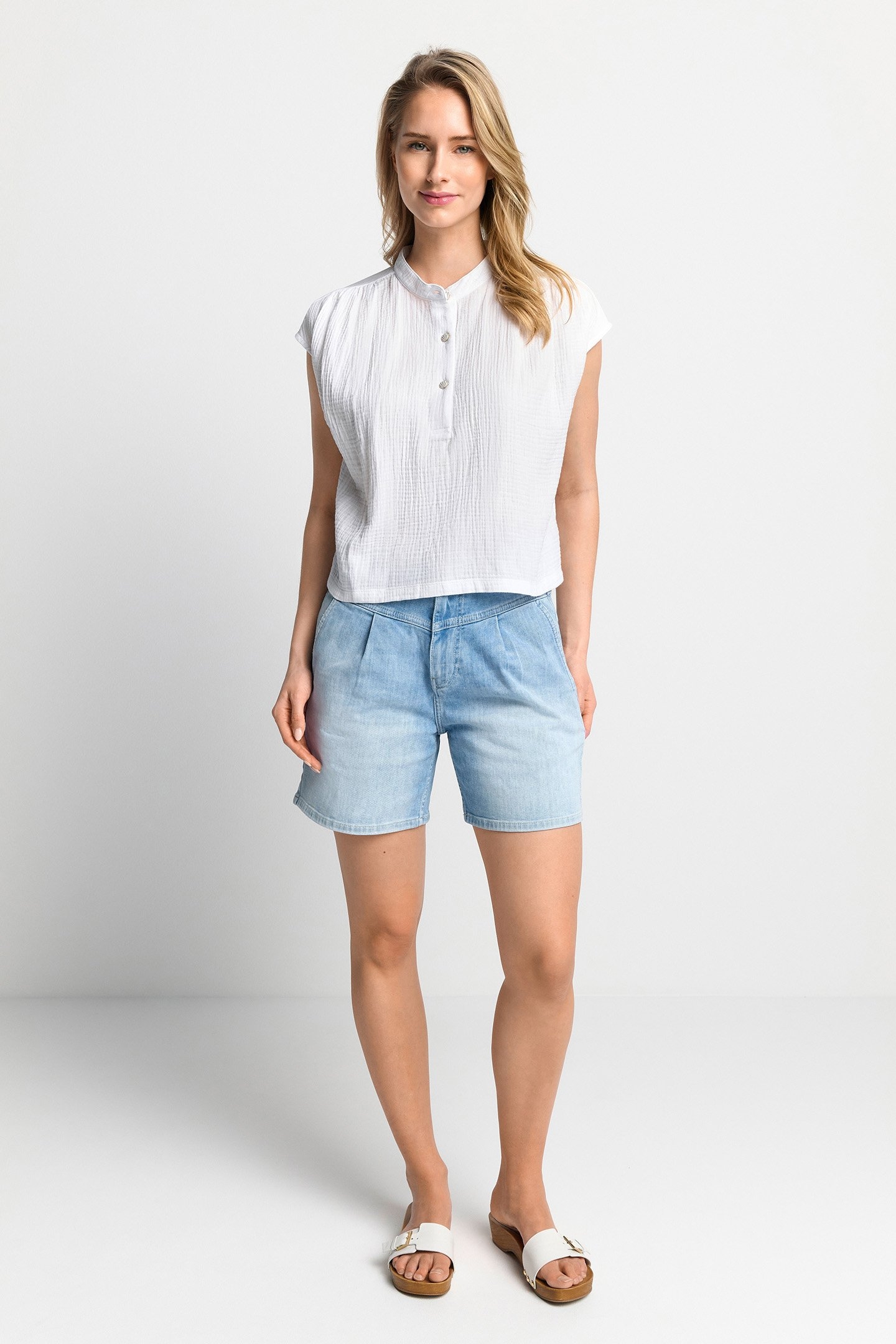 COTTON MUSSELIN MIX T-SHIRT WHITE 2