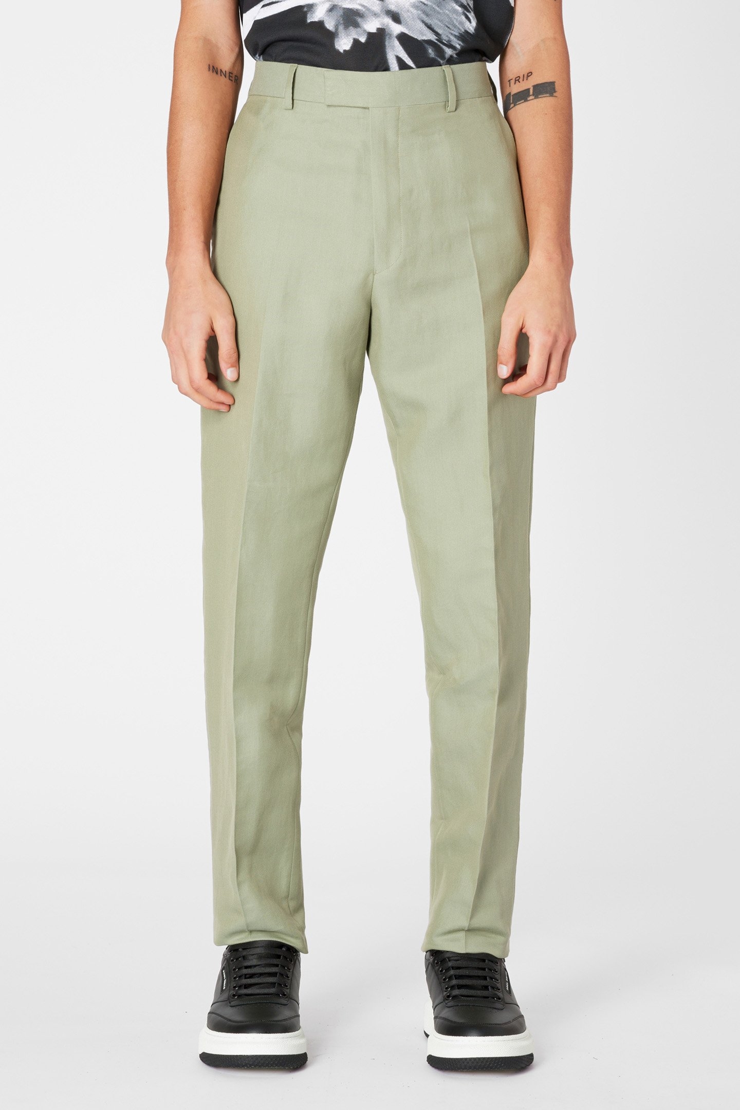 GENTS TROUSER LT GREYISH GREEN 1
