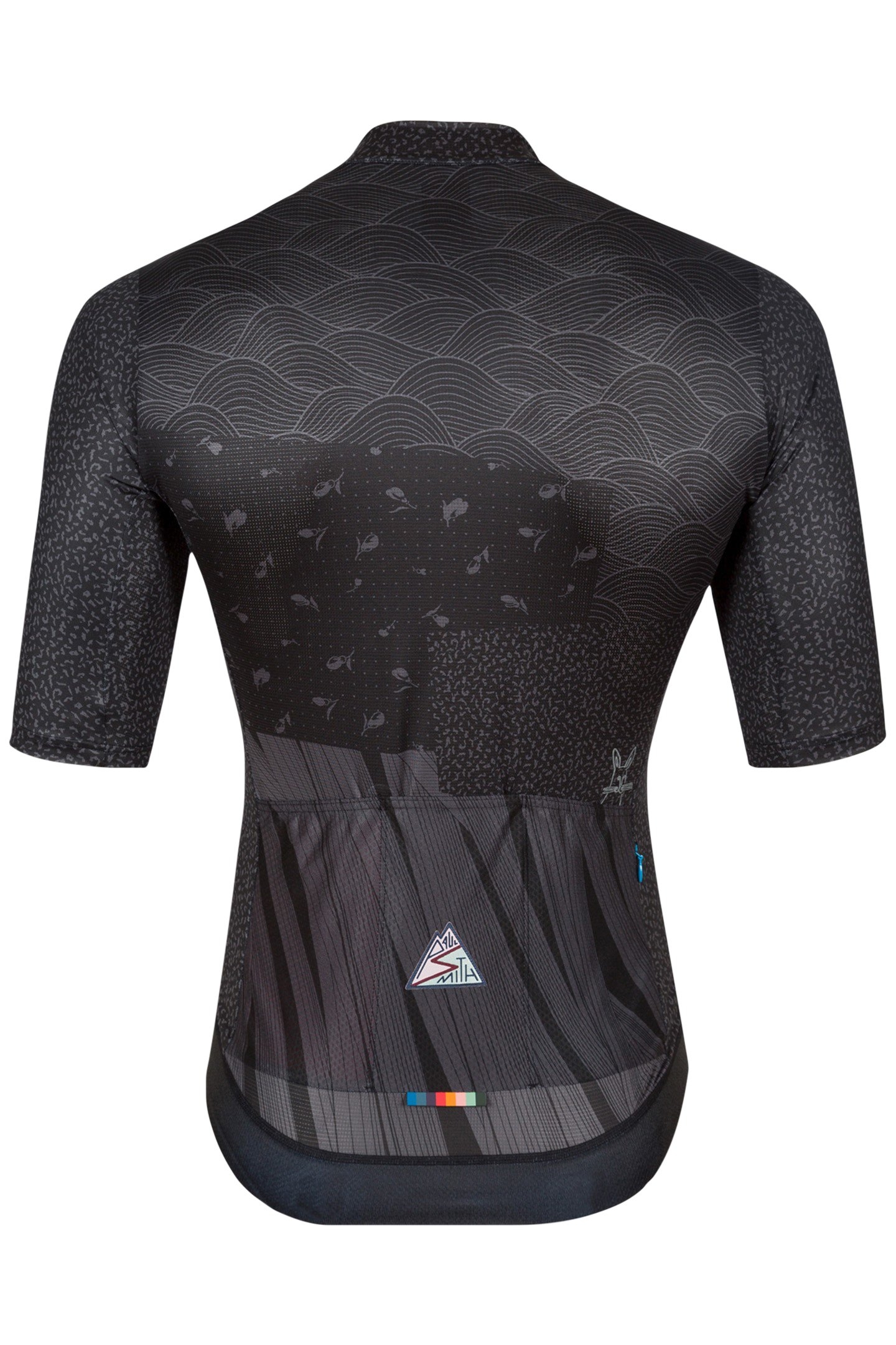 MENS CYCLE JERSEY SEASONAL PRINT BLACK 2