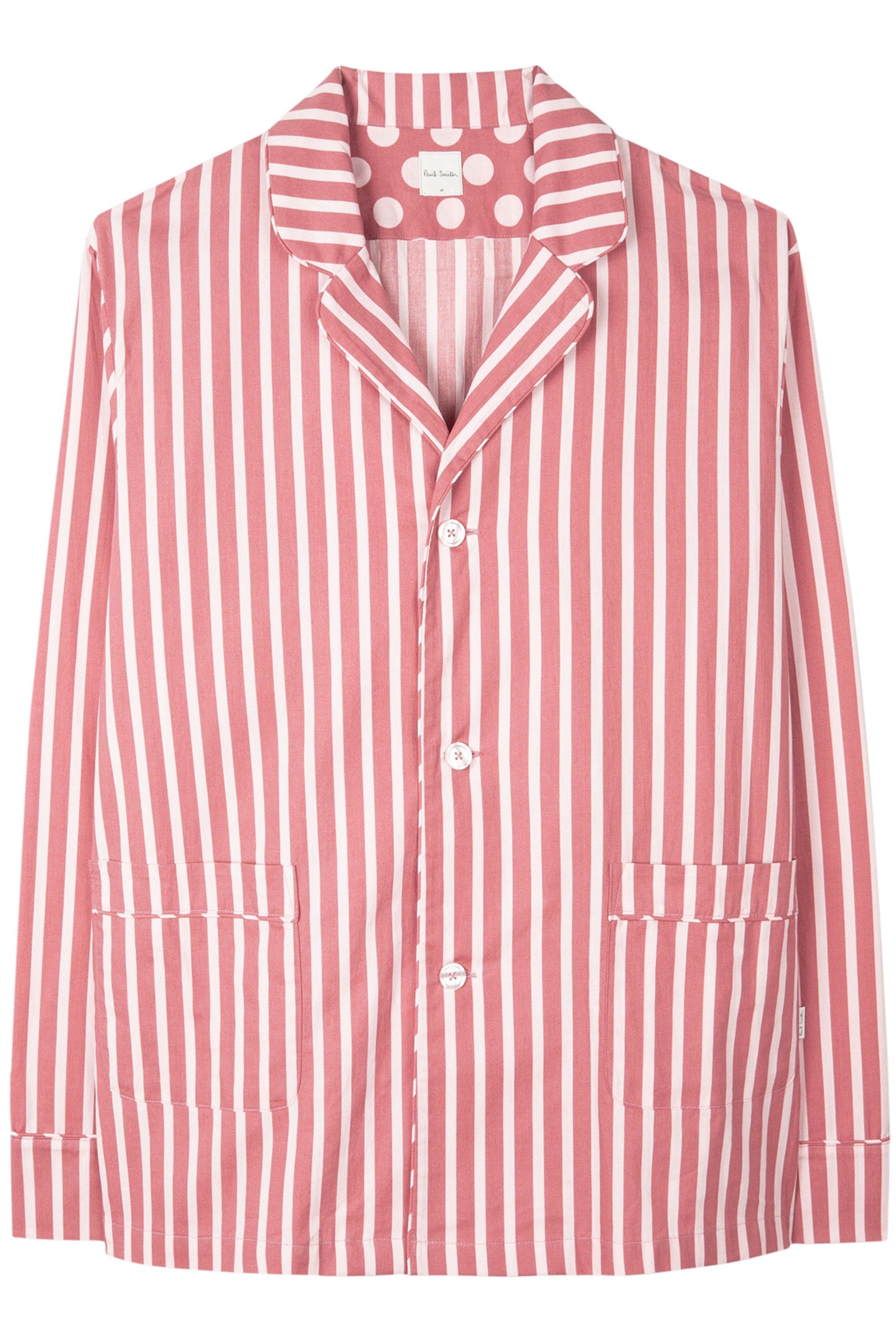 UNISEX PJ TOP L/SLV BRICK RED 4