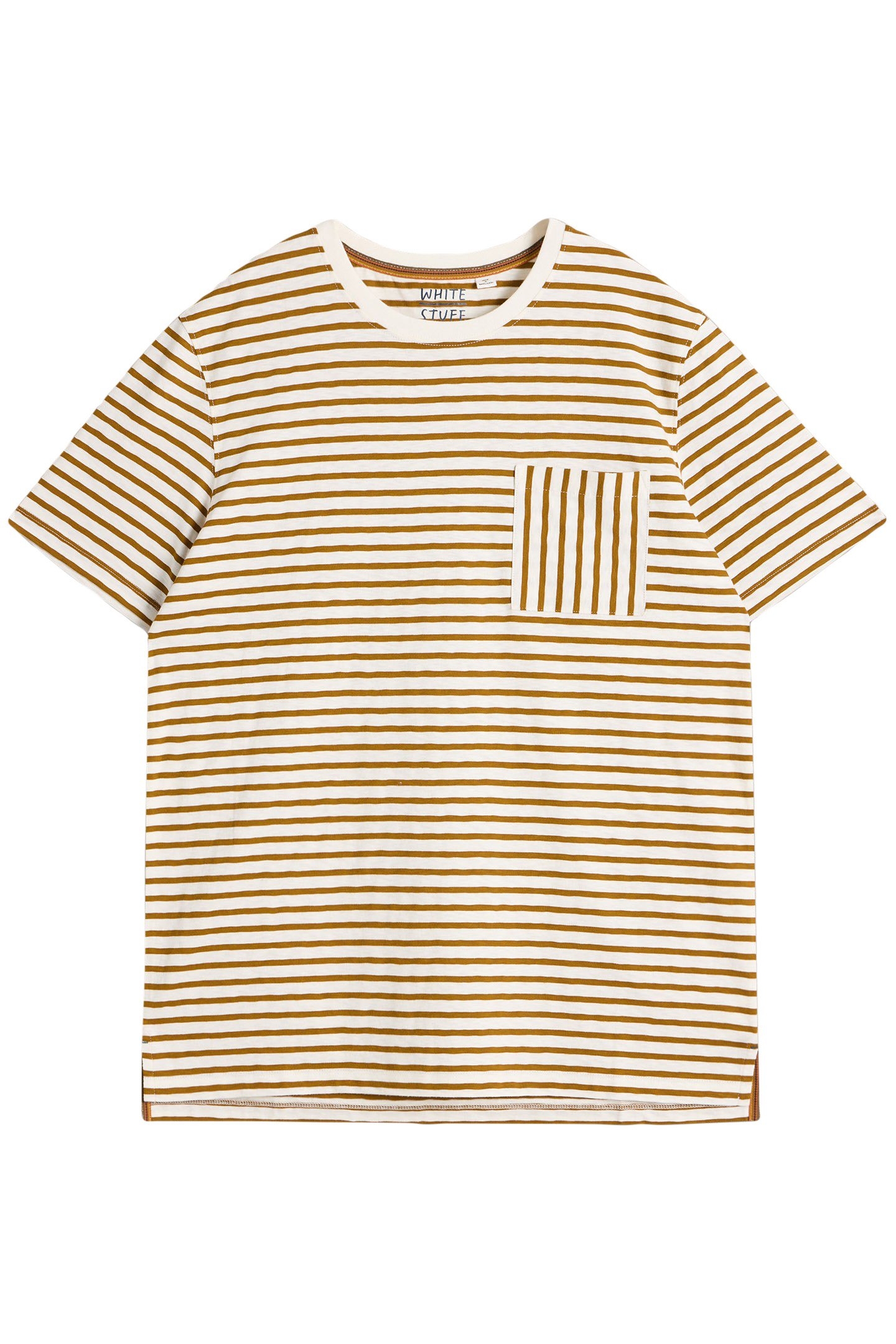 ABERSOCH STRIPE SS TEE NATURAL MULTI 1