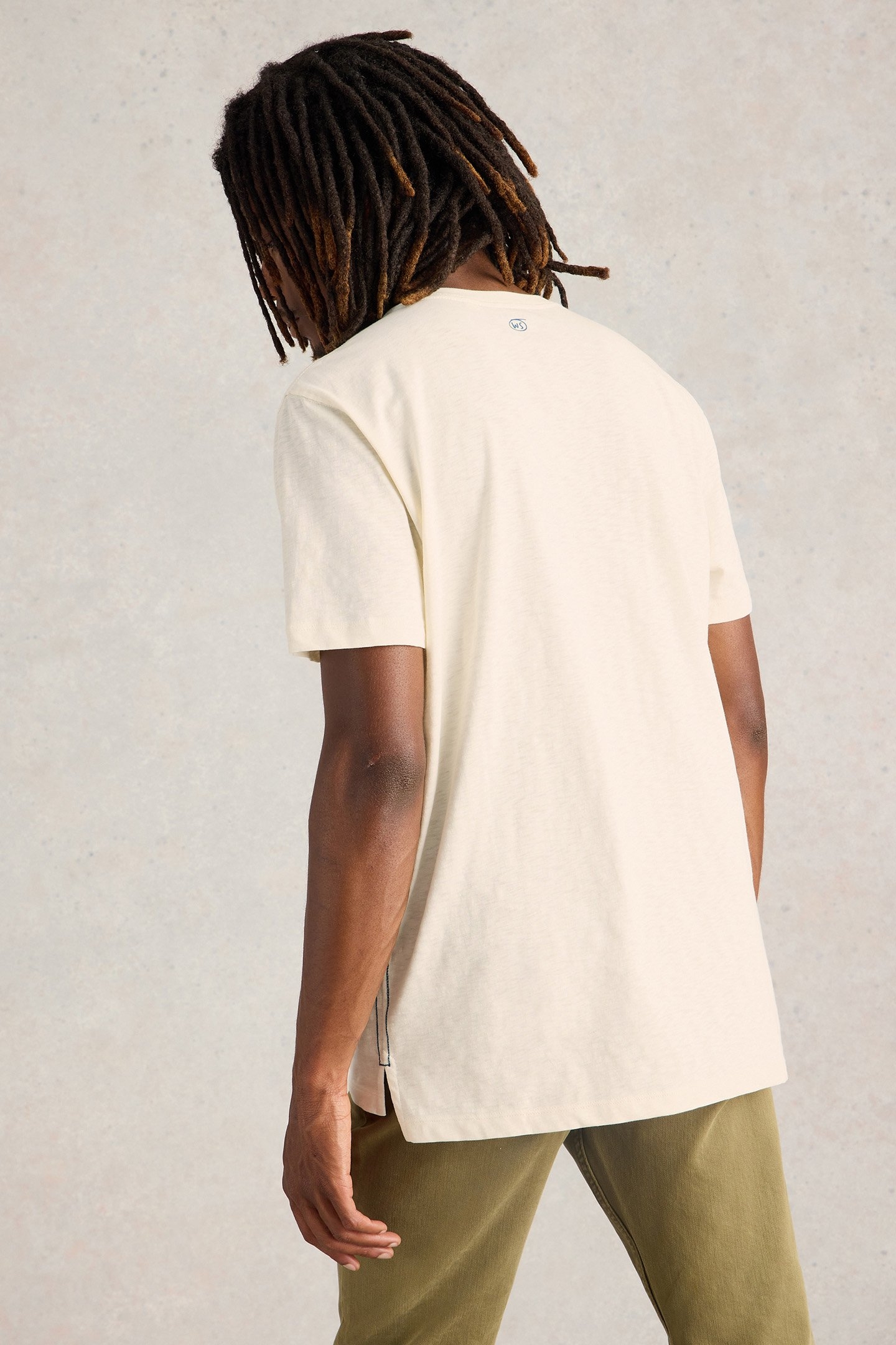 FISH FLOCK GRAPHIC TEE WHITE PRINT 2