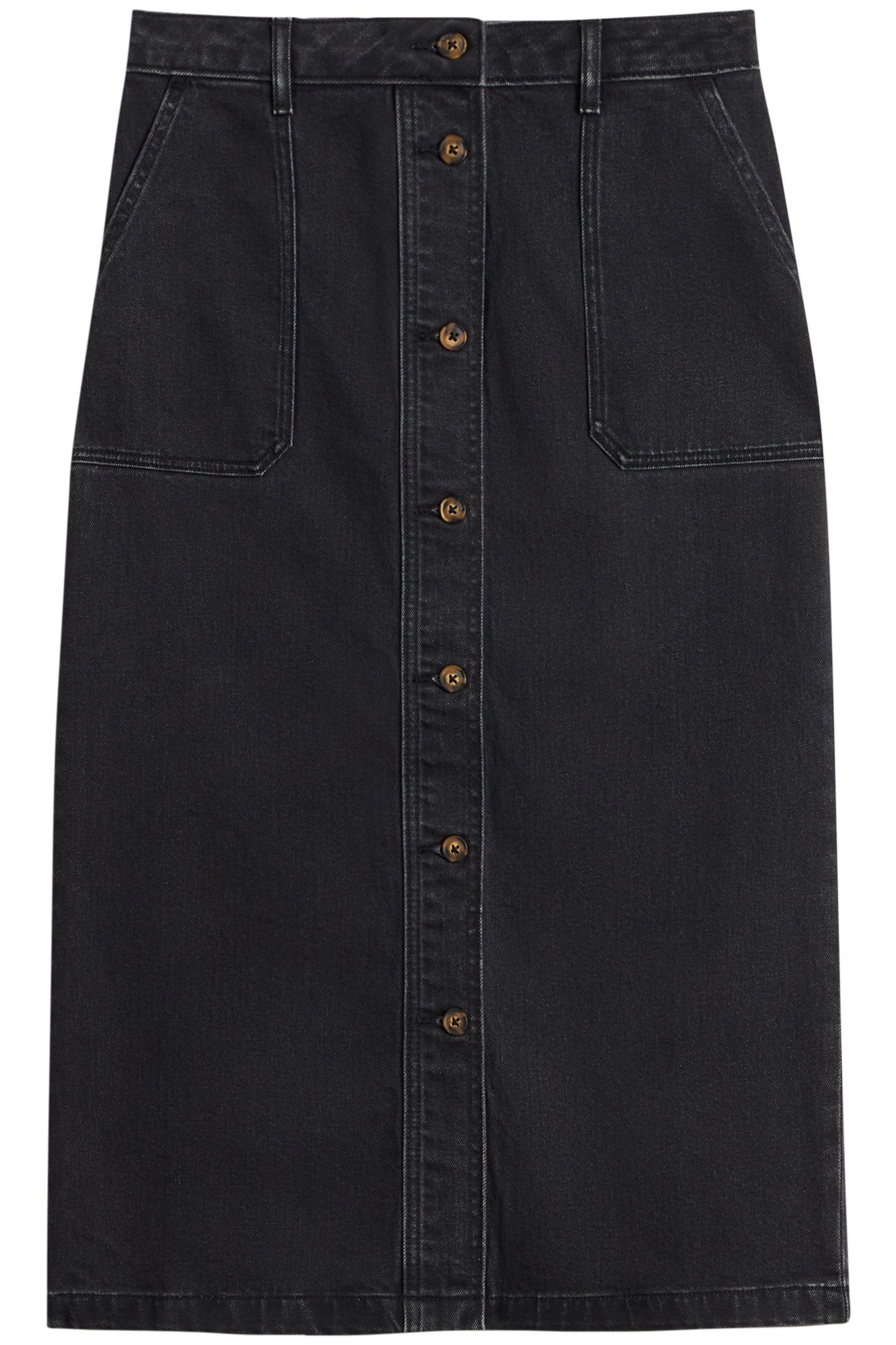 COLLEEN DENIM MIDI SKIRT BLACK DENIM 3