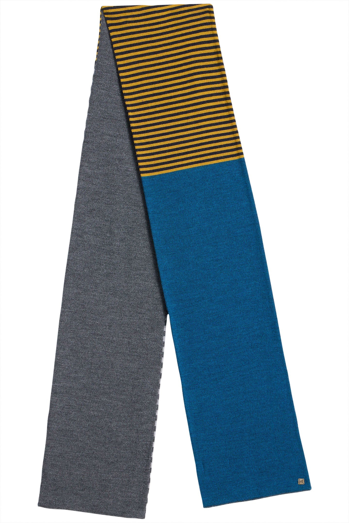 HOTCHPOTCH MERINO SCARF NAVY MULTI 2