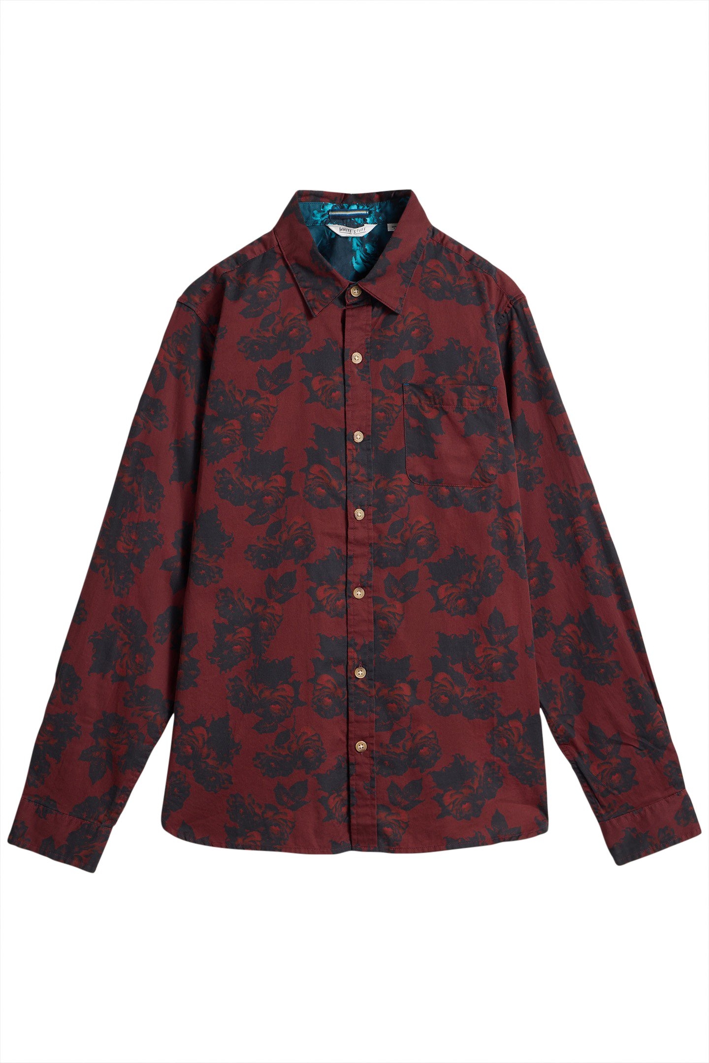 DARK FLORAL PRINTED SHIRT RED PRINT 3