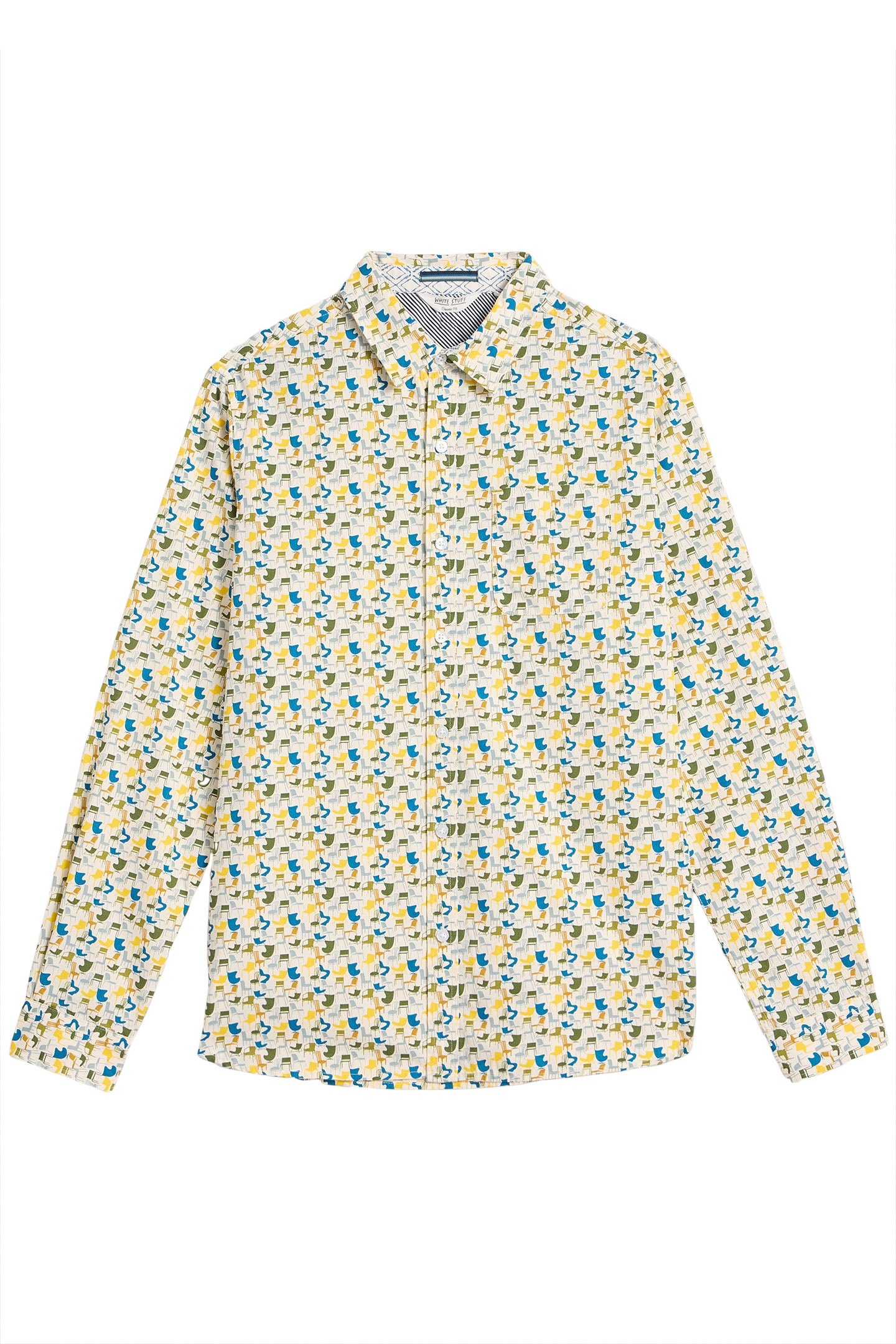 MULTI CHAIR PRINTED SHIRT WHITE MULTI 3