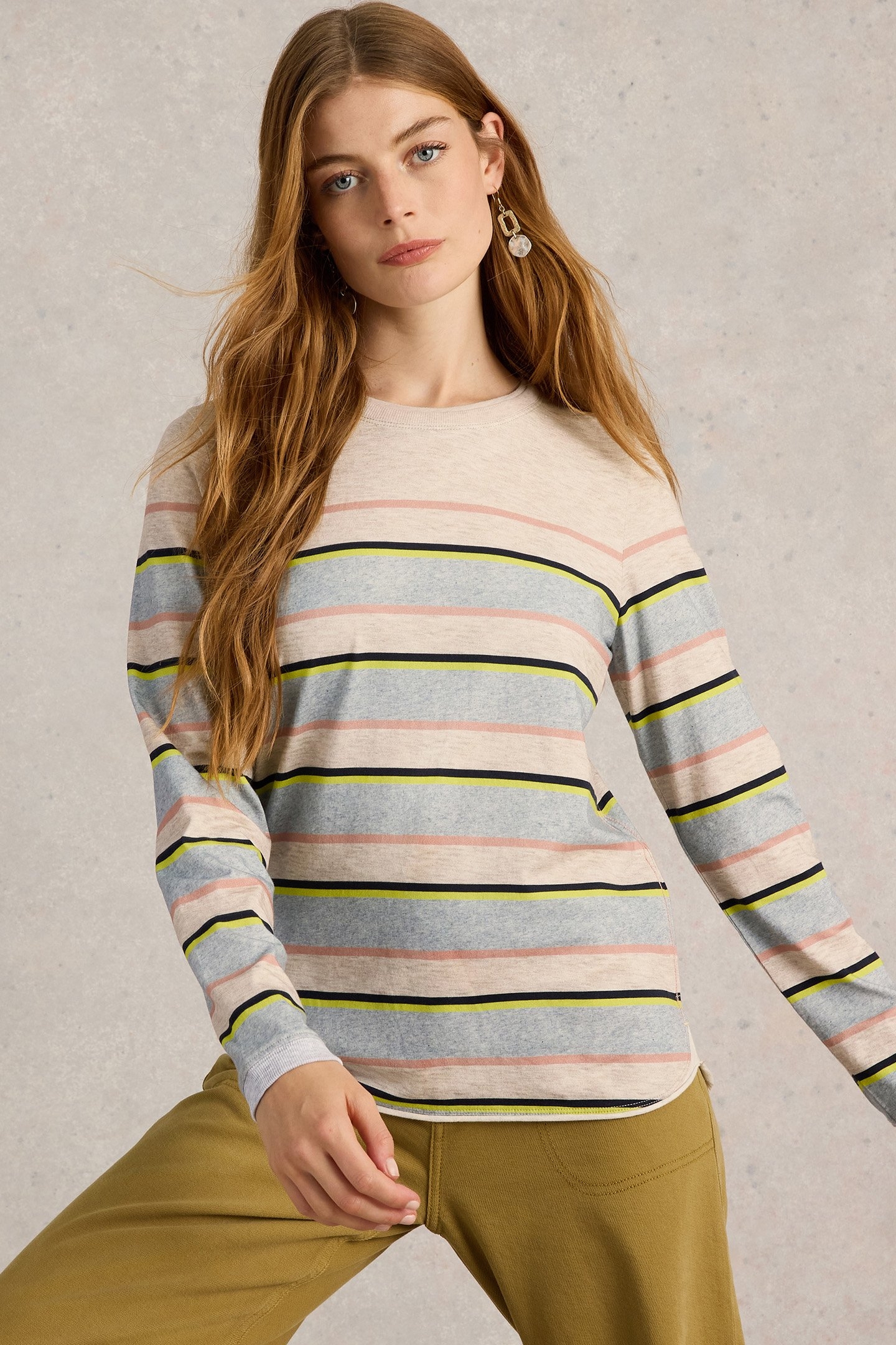 CLARA LS TEE GREY MULTI 4