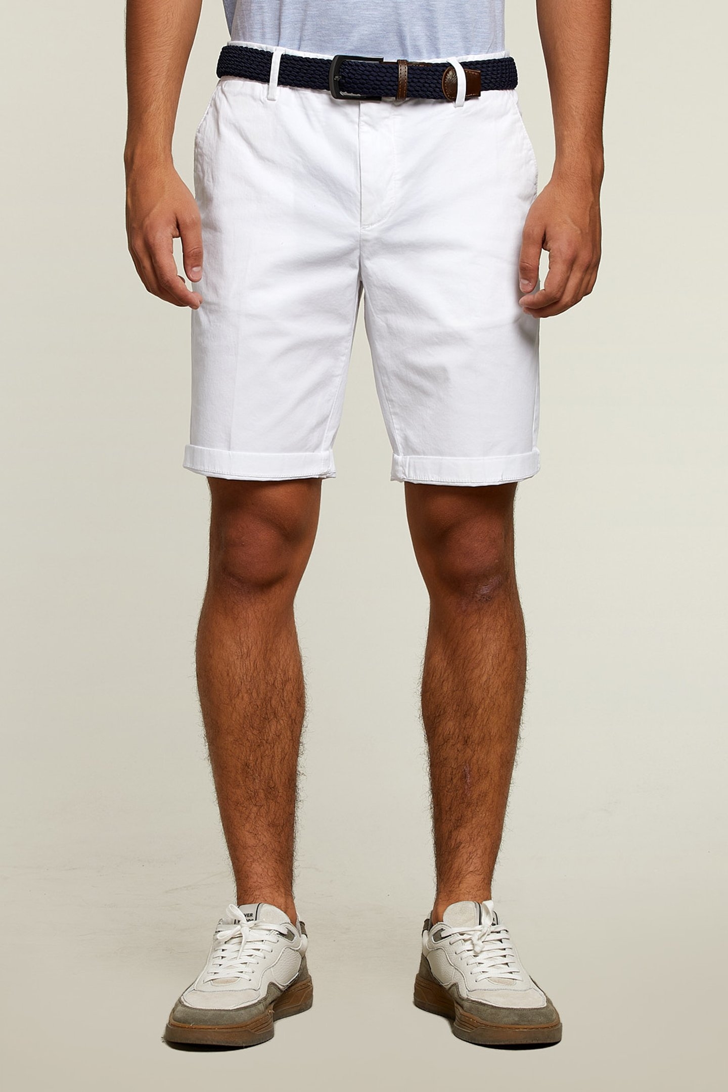 TIGHT FIT CHINO SHORTS WHITE 1