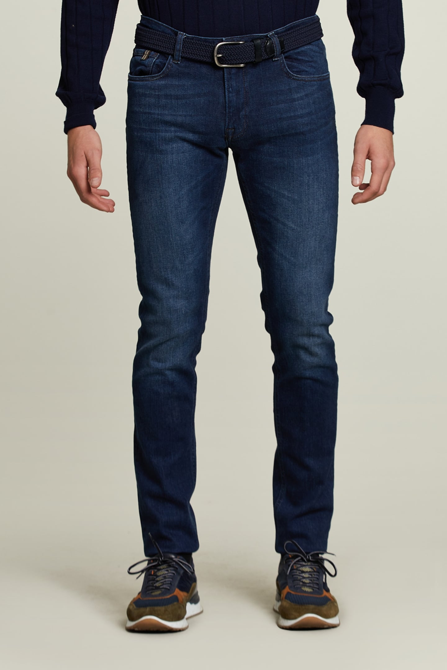 SLIM FIT 5-POCKET JEANS DARK STONE 1