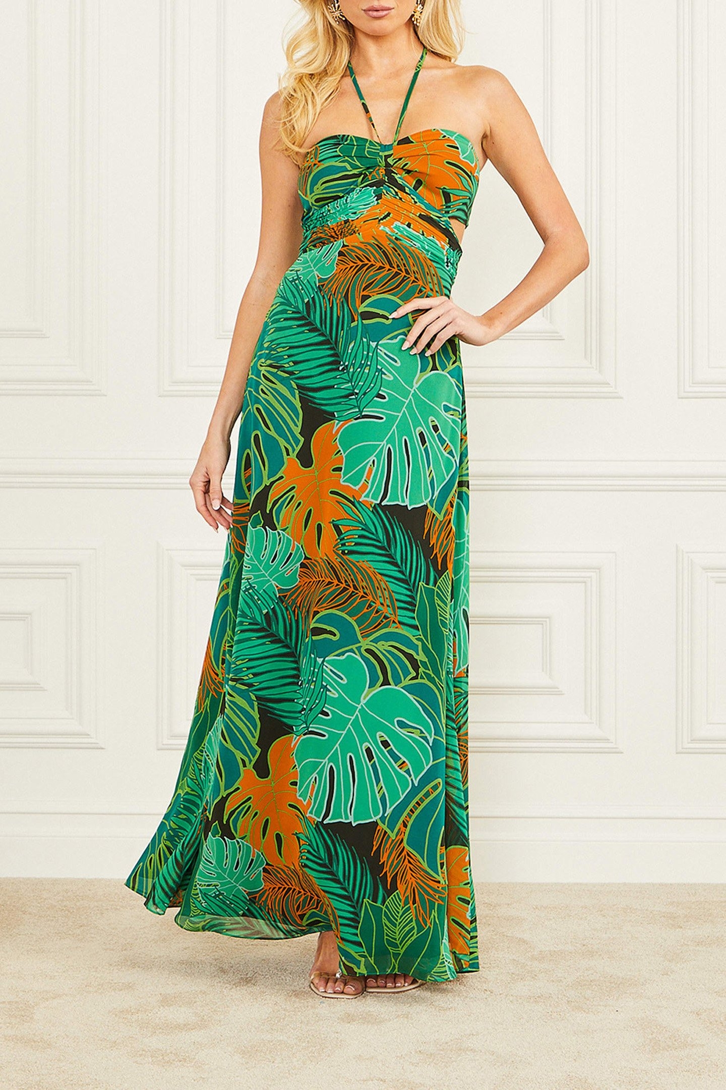 AMAZON SL MAXI DRESS AMAZON LEAF 1