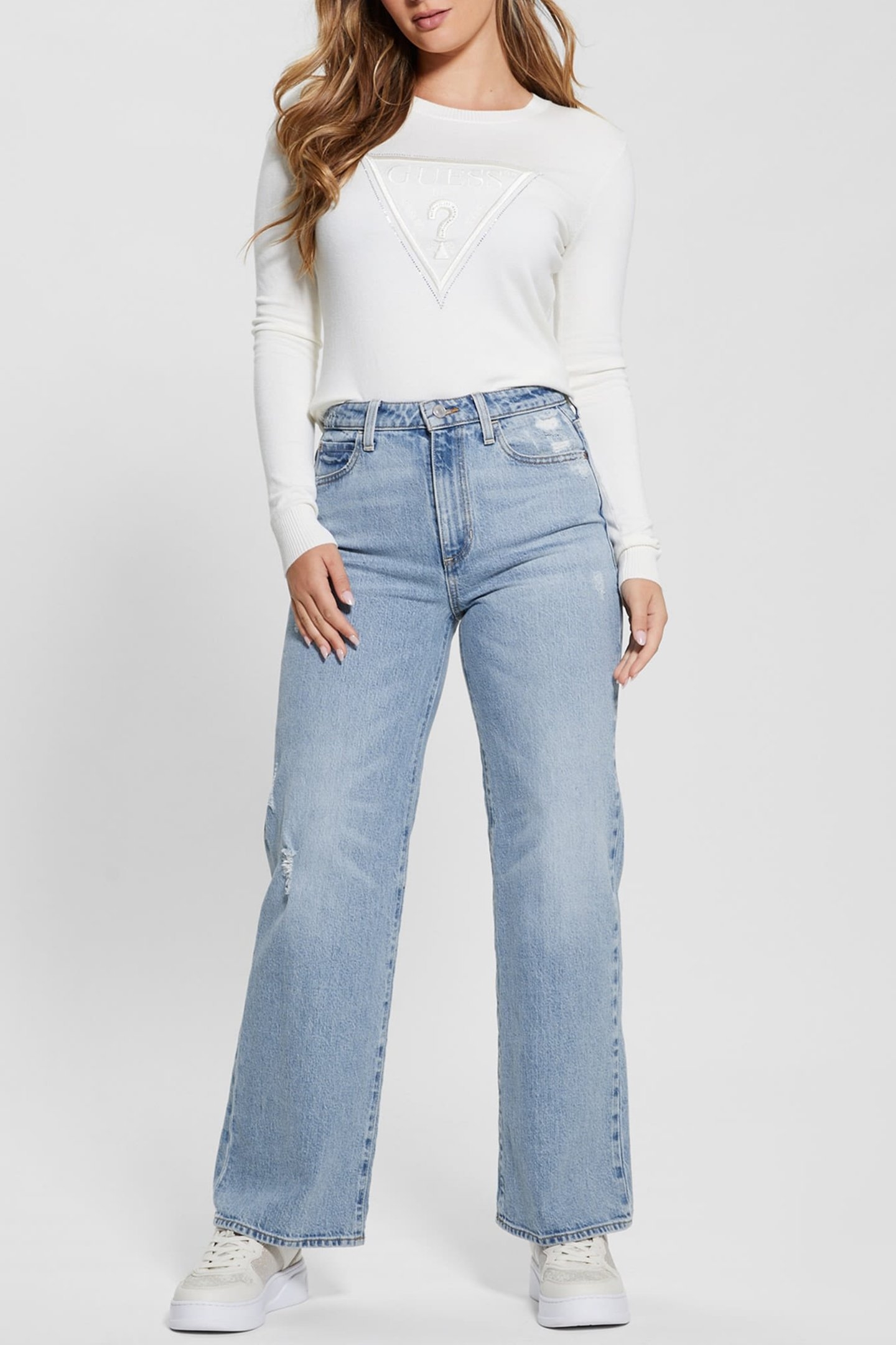 ELOISE RN LS SWTR CREAM WHITE 3