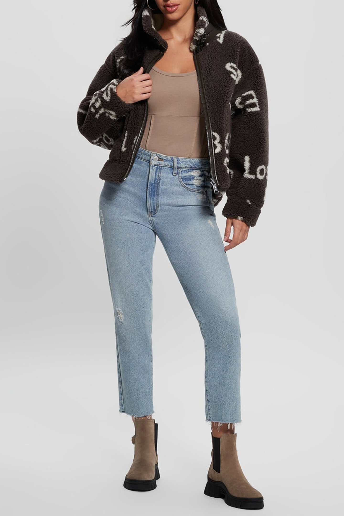 RAQUEL REVERSIBLE LO BROWN AND CREAM LOGO 2