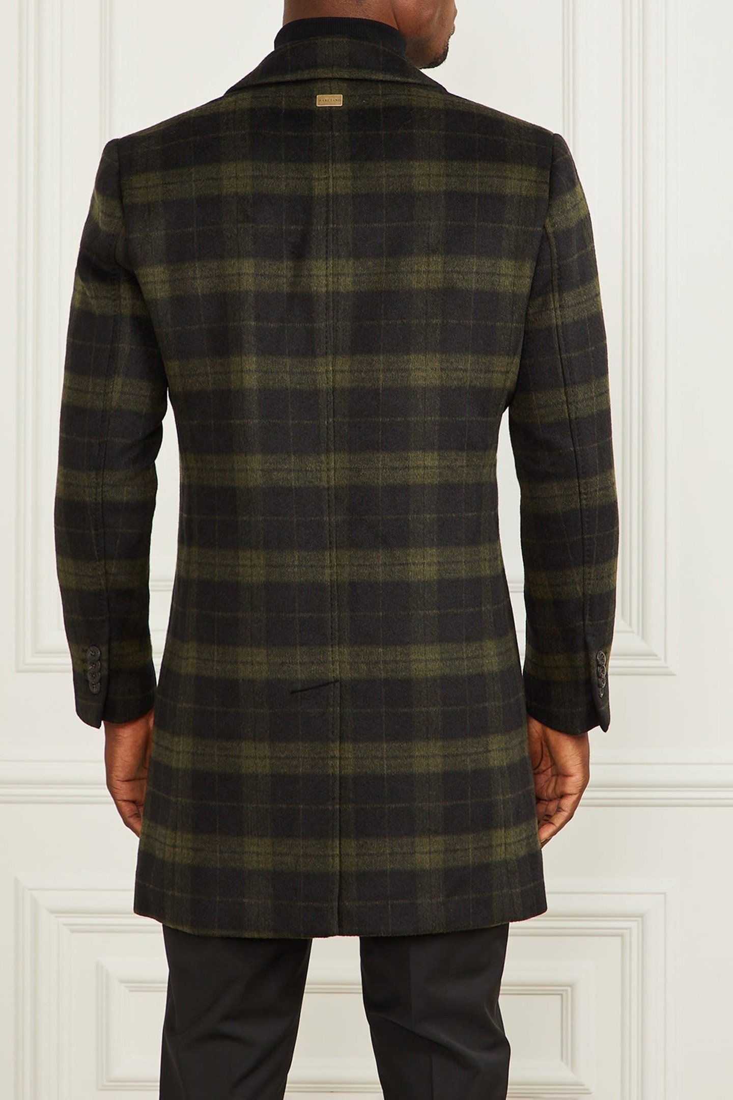 SINGLE BREASTED CHEC OLIVE CHECK 2