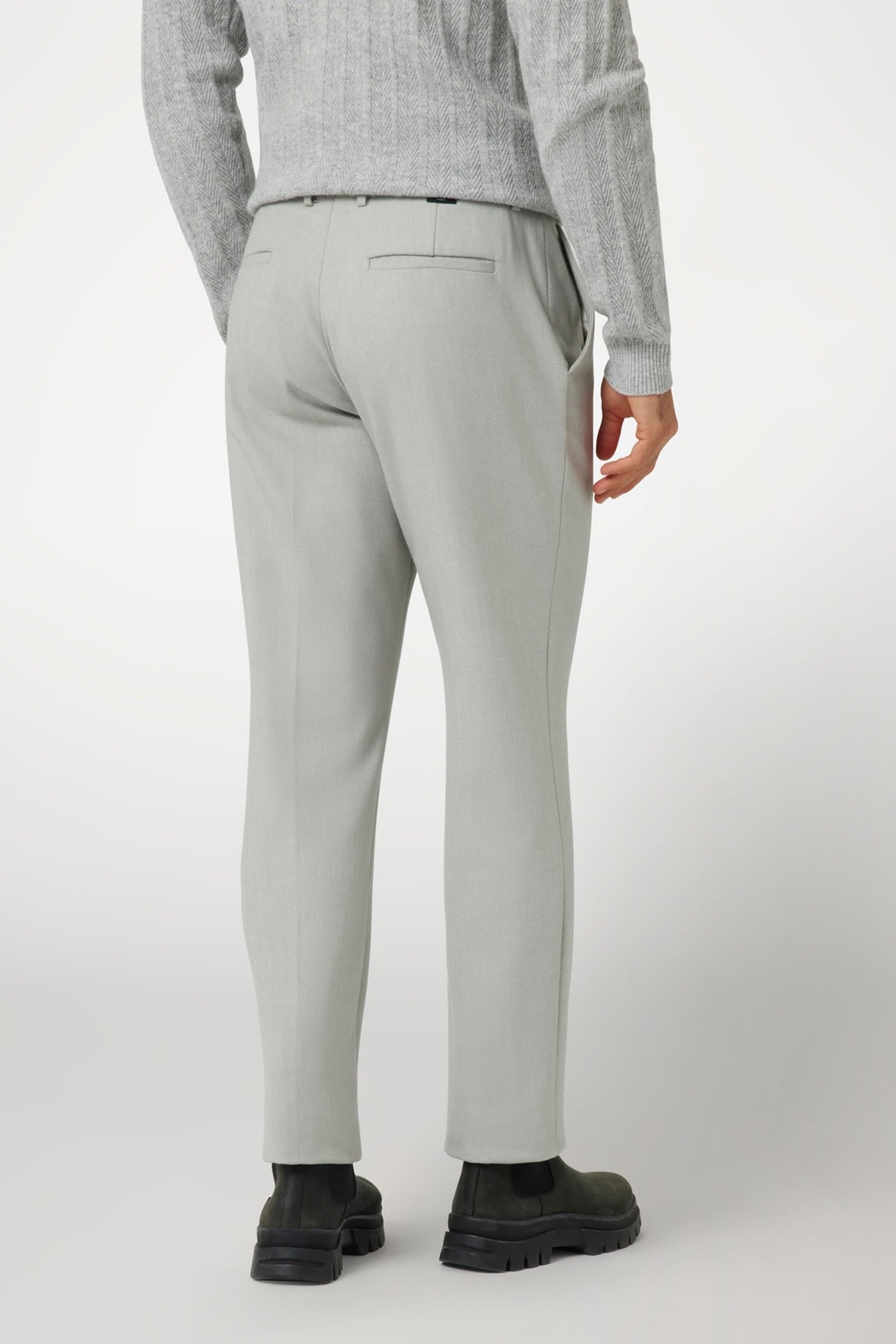 ROGER CLASSIC CHINO GREY HERRINGBONE 2