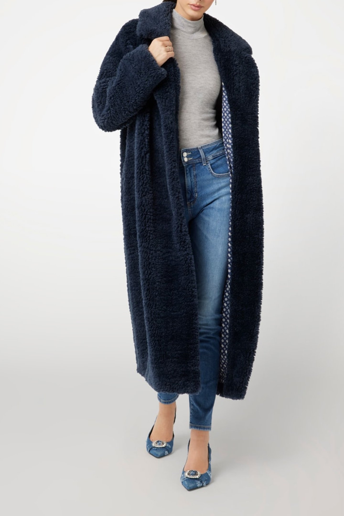 NEW ALINA LONG COAT SUITING BLUE 1