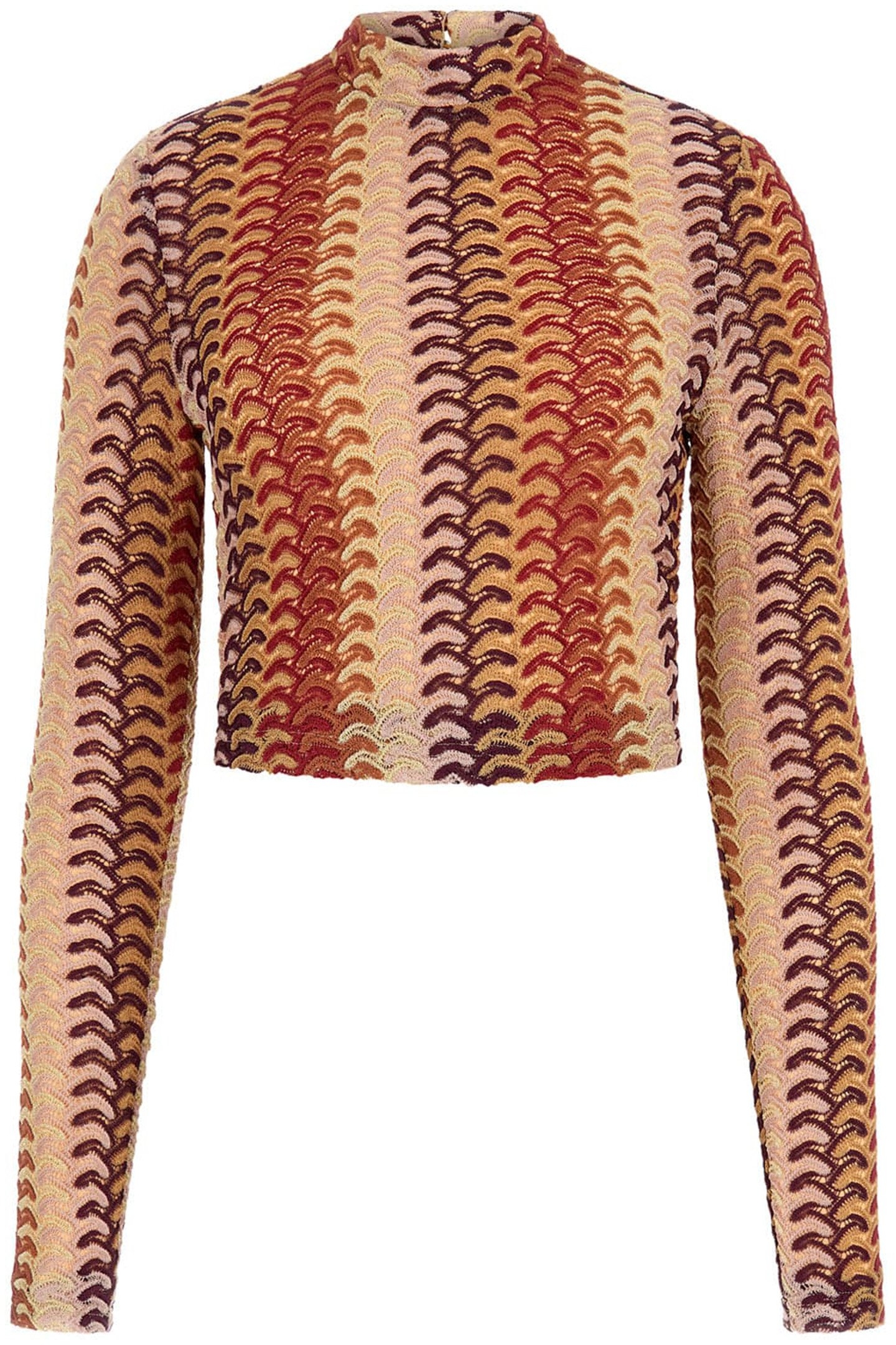 MARCIANO BY GUESS AUTUMN FEARNE TOP RUST BROWN MULTI 4