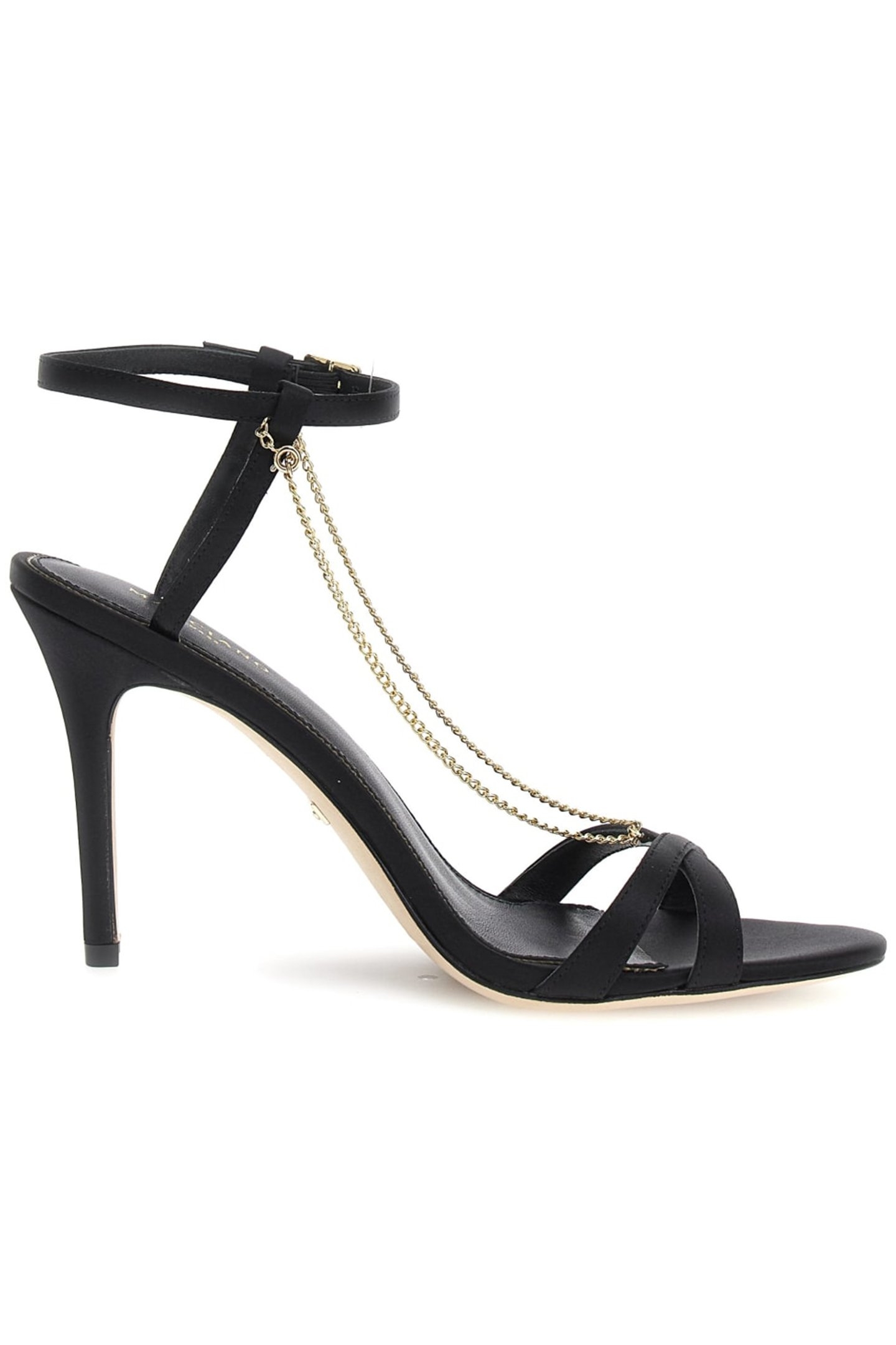 METAL CHAIN SANDAL JET BLACK A996 1